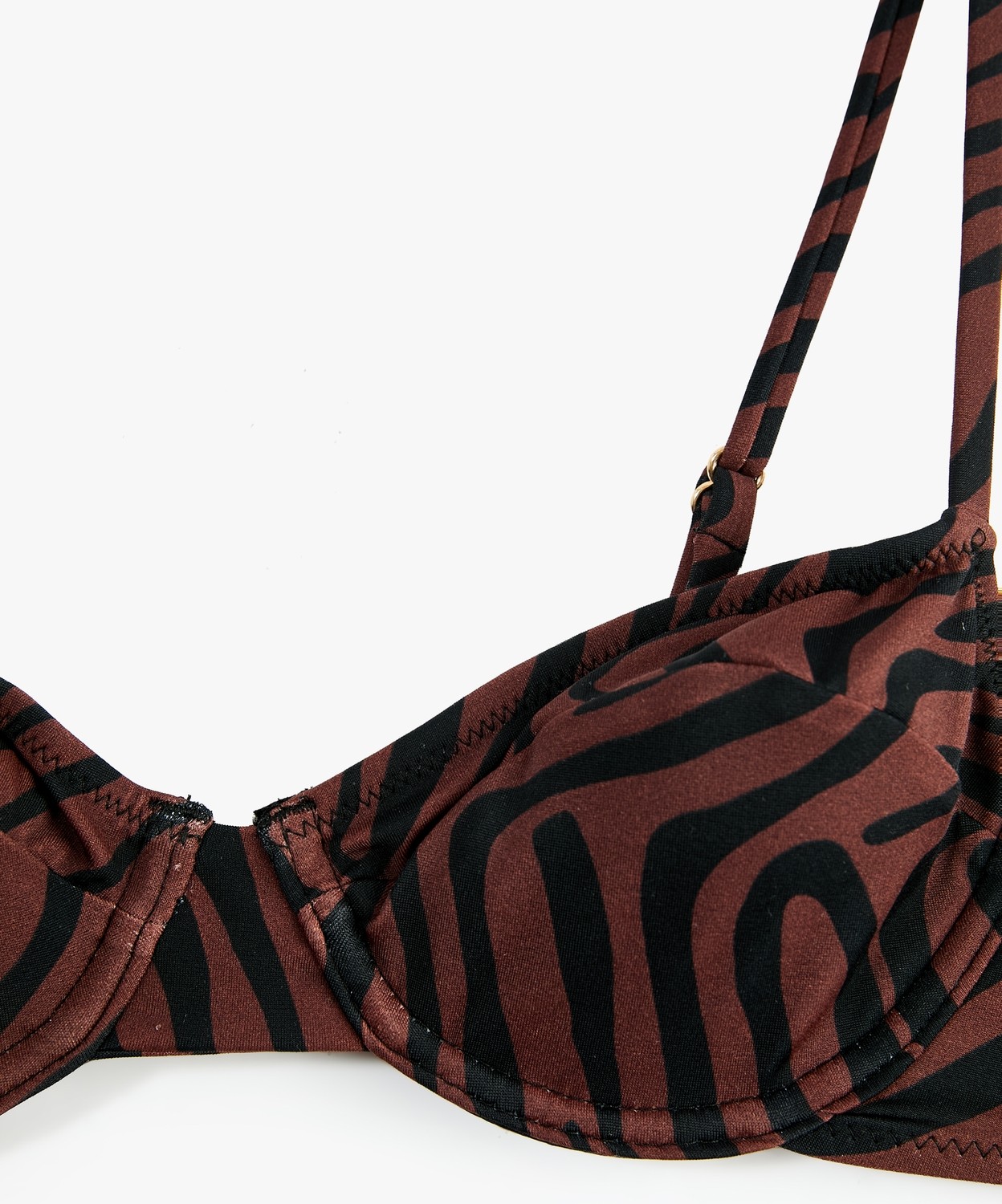 Koton Zebra Desenli Balenli Bikini Üstü görsel 3
