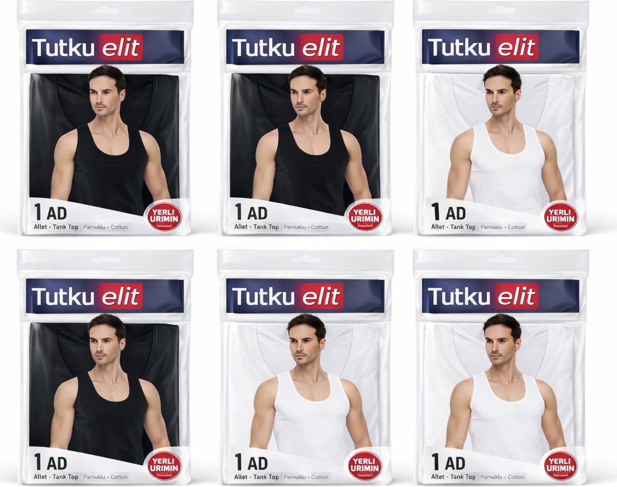 Tutku 6'lı Tutku Elit 1201 Modal Elastan Erkek Atlet görsel 4
