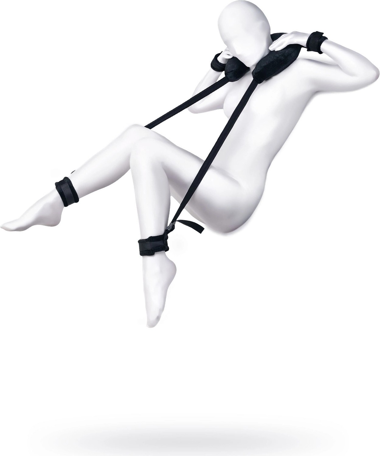 Nevamel ® Anonymo Bdsm Sabitleme Kemeri #0701 Yastıklı, Kadife, Siyah, 127 cm (KOD:0701)