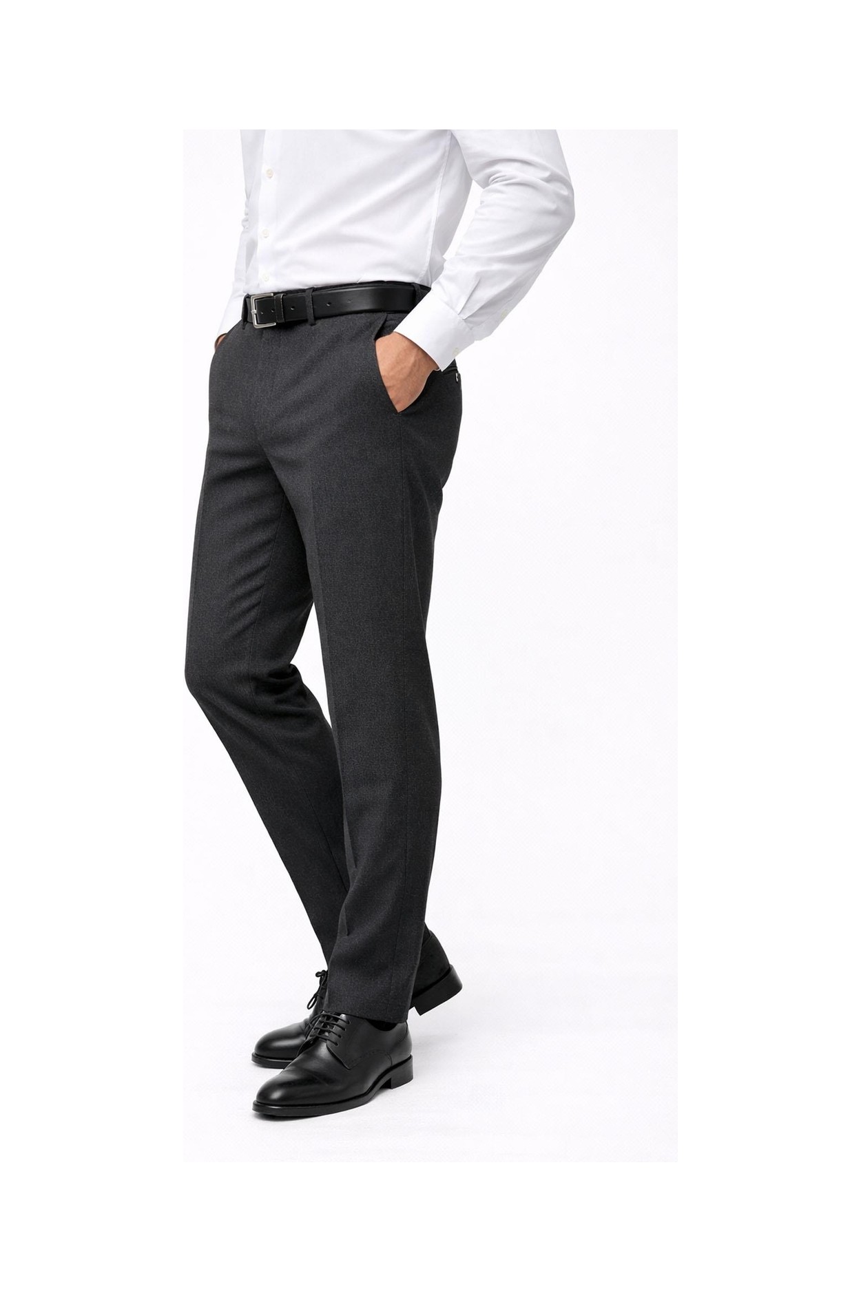 Caserta Regular Fit Likralı Erkek Kumaş Pantolon - 7558 görsel 7
