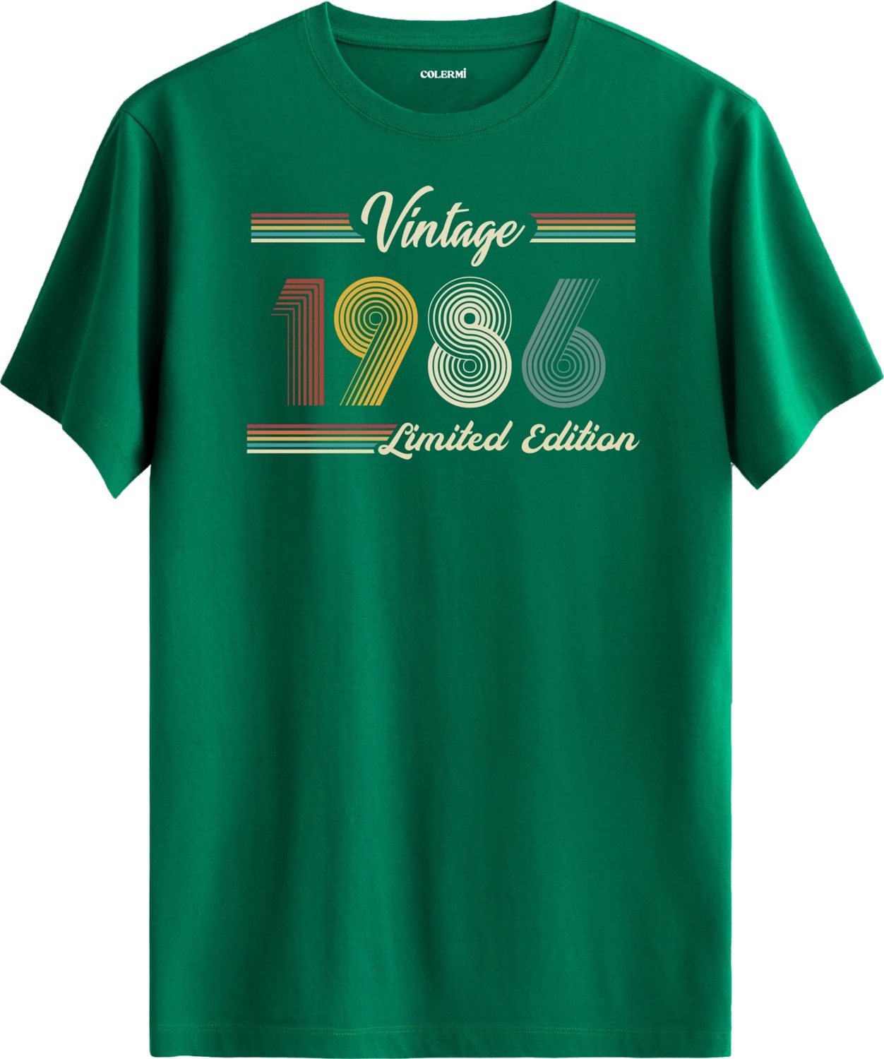 Colermi Klasik Vintage Tişört 1986 Tarihli Doğum Günü Hediyesi Bisiklet Yaka Vintage Tshirt görsel 6