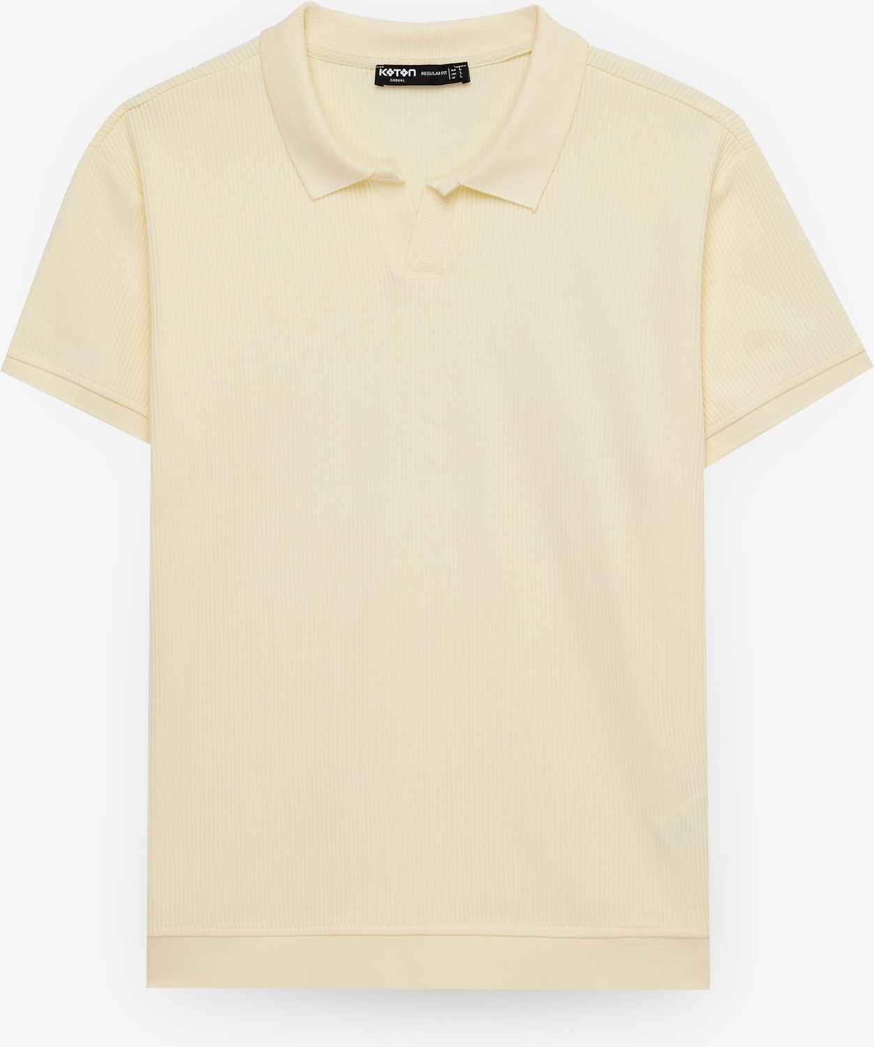 Koton Regular Fit Kısa Kollu Pamuklu Fitilli Polo Yaka Tişört