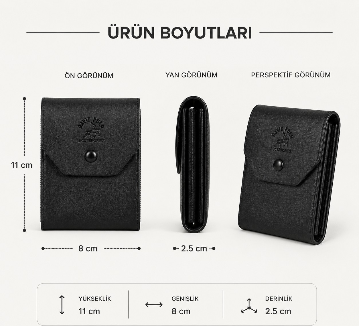 Av A Dos Erkek Vegan Deri Nakit Para Bölmeli Çok Kartlık Bölmeli Zarif Cüzdan Kartlık görsel 3