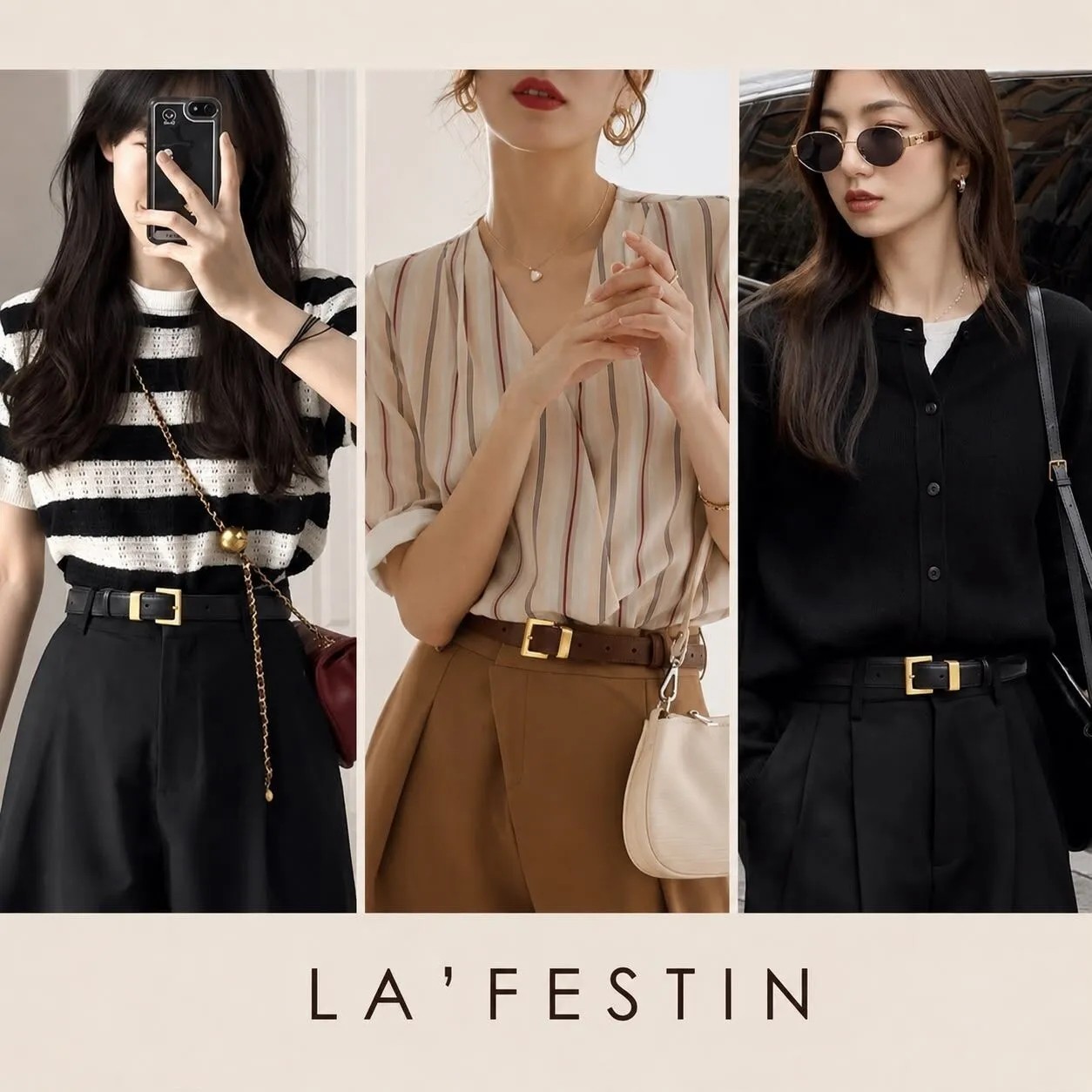 Lafestin Hakiki Deri Gold Toka Kadın Kemeri Pantolon Kemeri, Gömlek Kemeri görsel 7