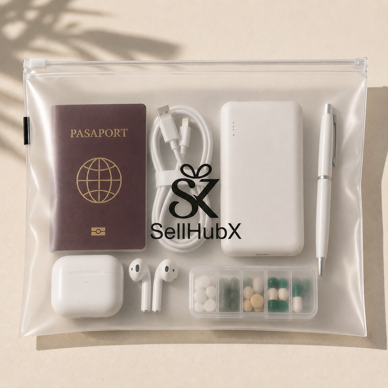 SellHubX 3'lü Fermuarlı Çok Amaçlı Düzenleyici Çanta Seti (30 x 26 Cm), Seyahat, Plaj, Valiz ve Günlük Kullanım Için Şeffaf Organizer görsel 6