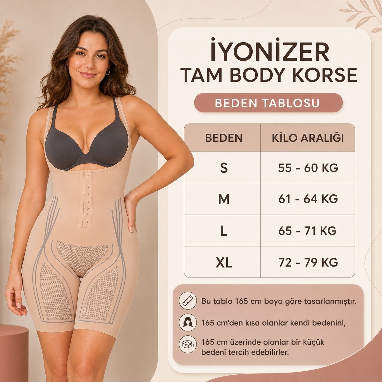 Sh Mağazacılık Bel Karın Basen Bacak Toparlayıcı Tam Body Korse görsel 3
