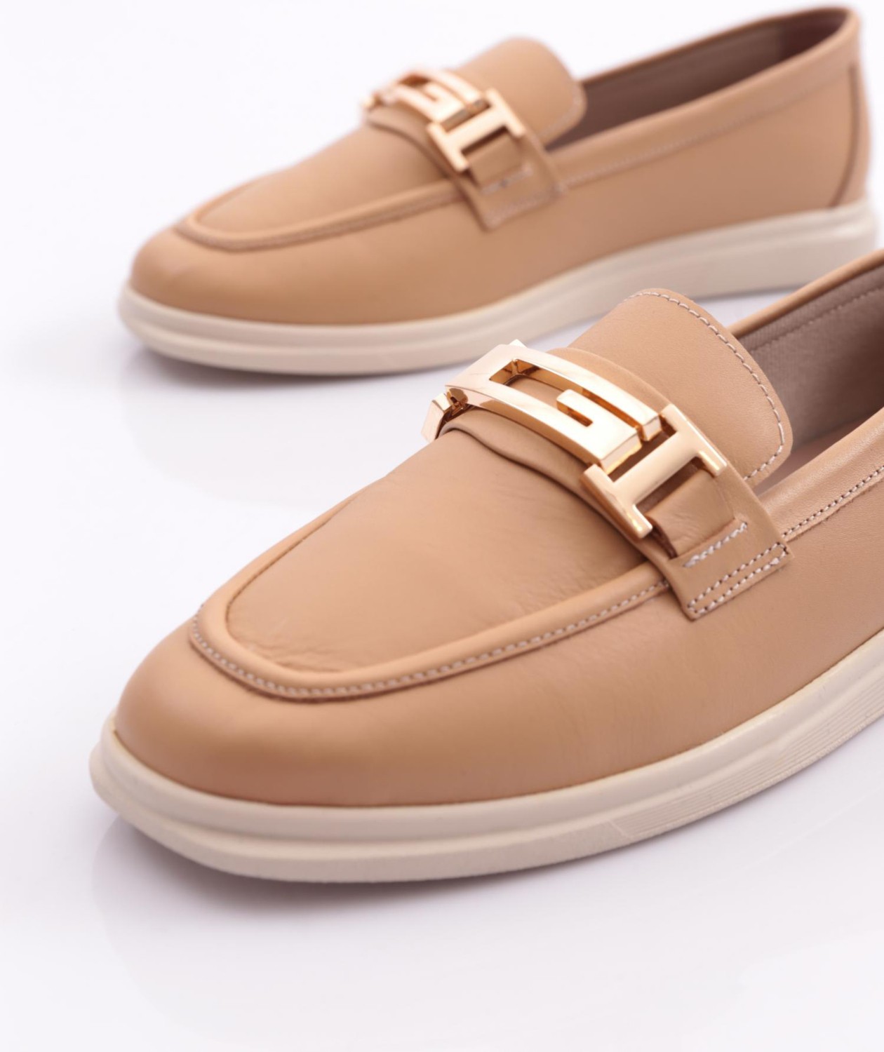 DGN 981G Kadin G Metal Tokali Loafer Ayakkabi görsel 4