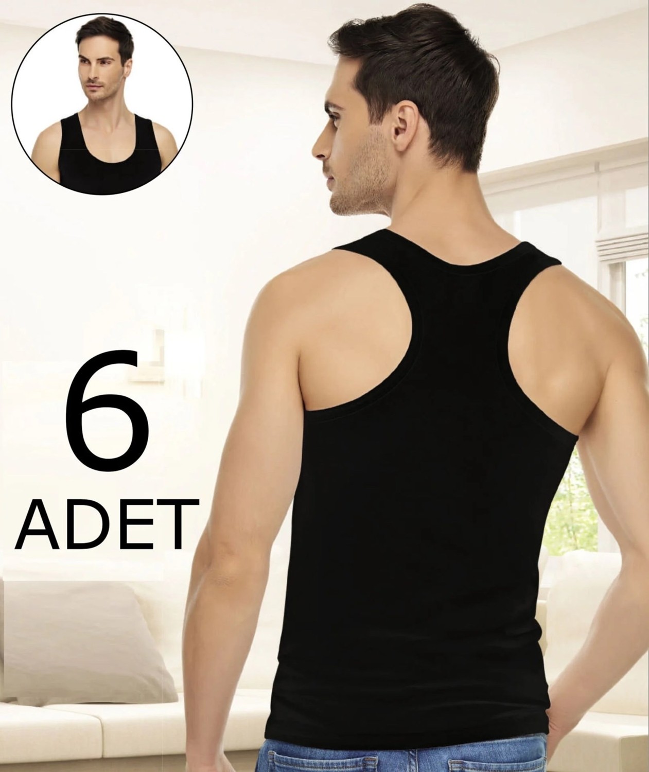 Tutku Elit e Erkek Elastan Spor Atlet 1304 6'lı Paket görsel 6