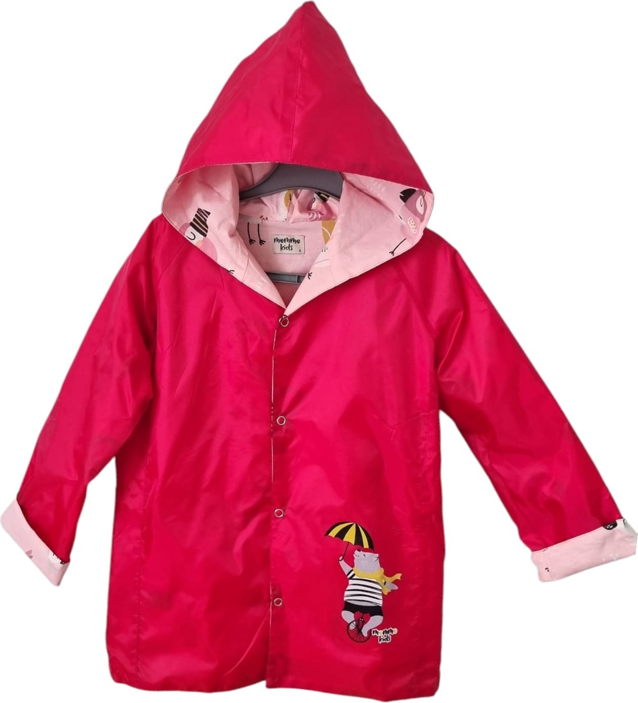 Pembe Içi Kuşlu Yağmurluk