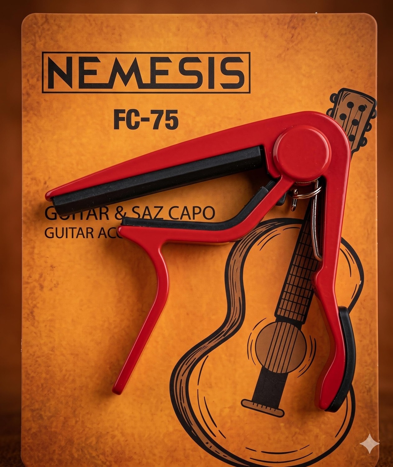 Aesco My Yonca Kırmızı Kapo Akustik Gitar Klasik Gitar Ukulele Saz Bağlama Kaposu Classic Guitar Capo Acoustic Guitar Capo 1. Kalite