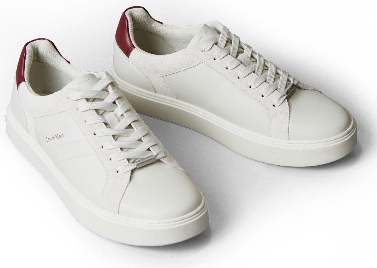 Calvin Klein Beyaz Erkek Günlük Ayakkabı Classıc Cupsole Laceup Tape Lth görsel 3