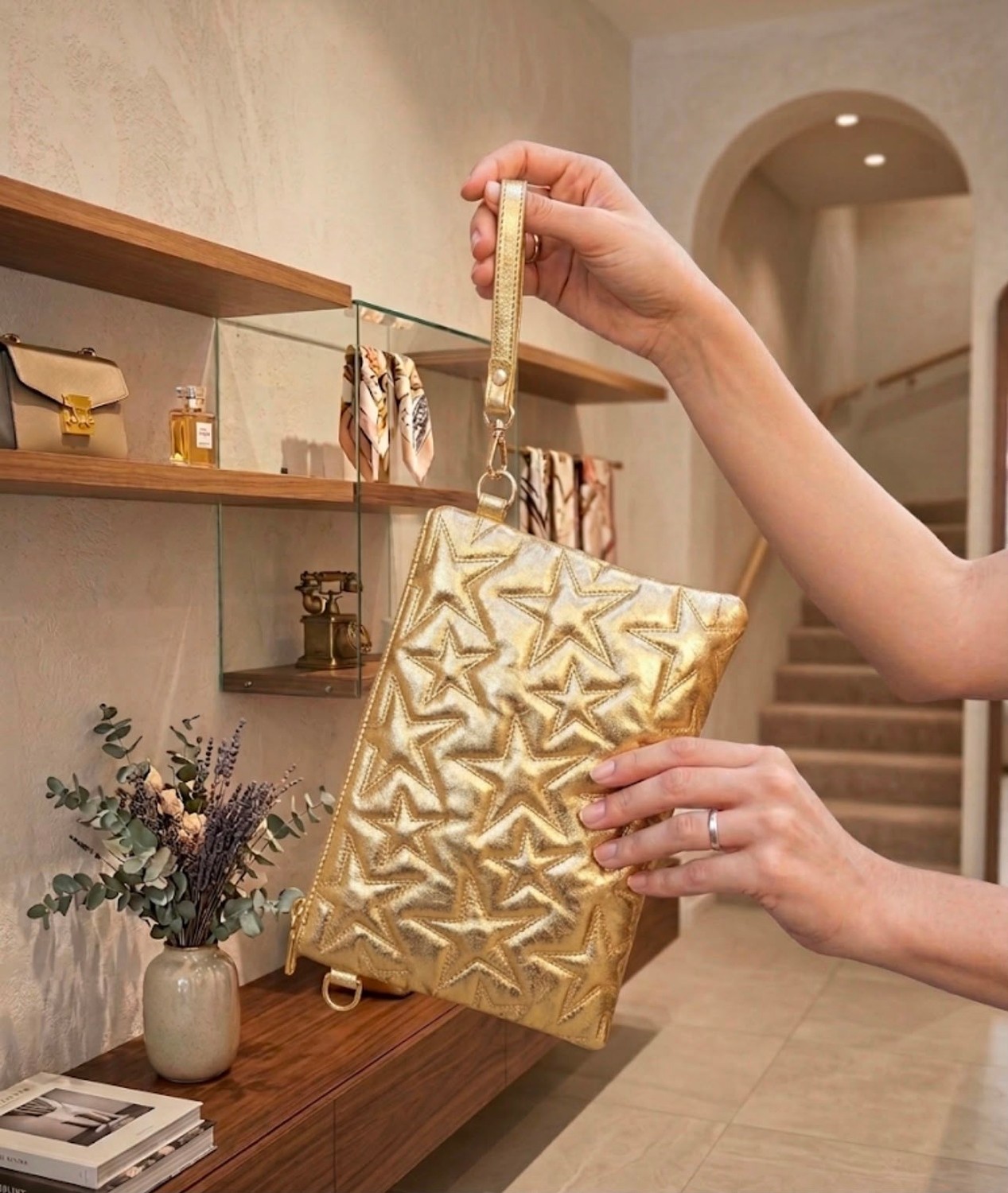 Addy Celestial Star Bag Yıldızlı Zincir Askılı El ve Omuz Çantası