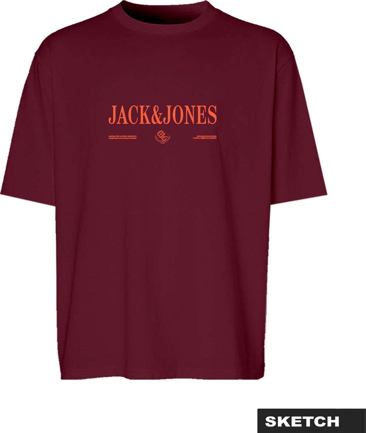 Jack & Jones Erkek Gögüs Baskili Bisiklet Yaka Tisört - Frederiksberg görsel 4