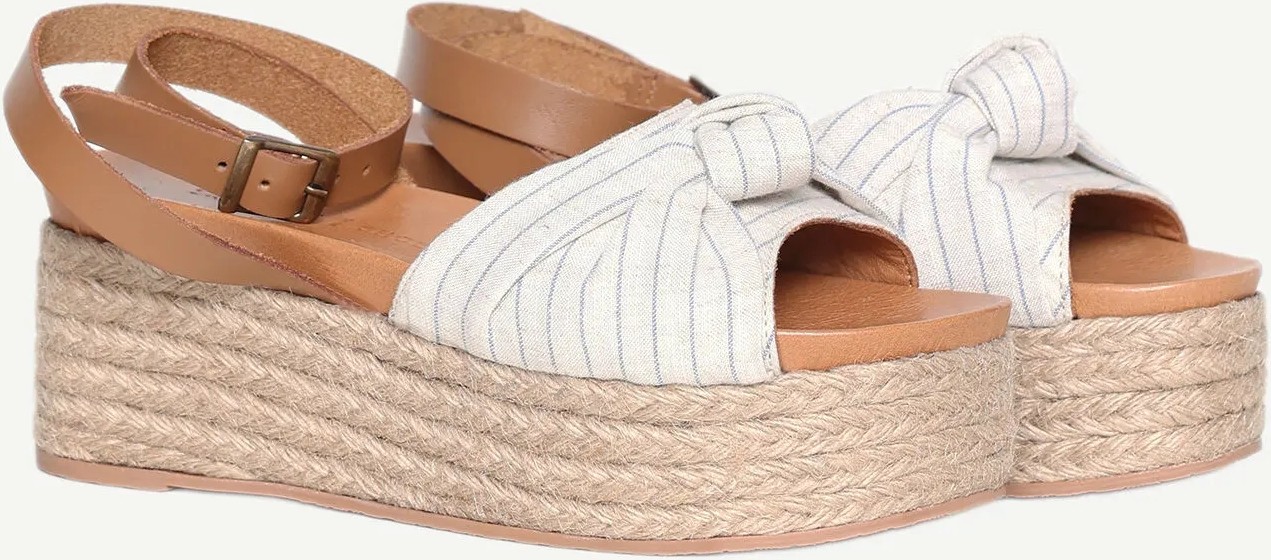 Yargıcı Kumaş Bantlı Espadril Sandalet görsel 3