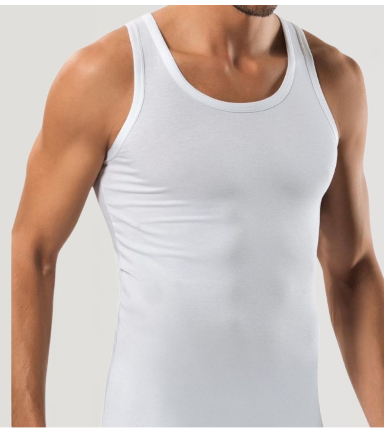 Maruf Shop 3 Adet Erkek Slim Fit Dar Kalıp Likralı Penye Sporcu Atleti(Rambo Atleti) görsel 3