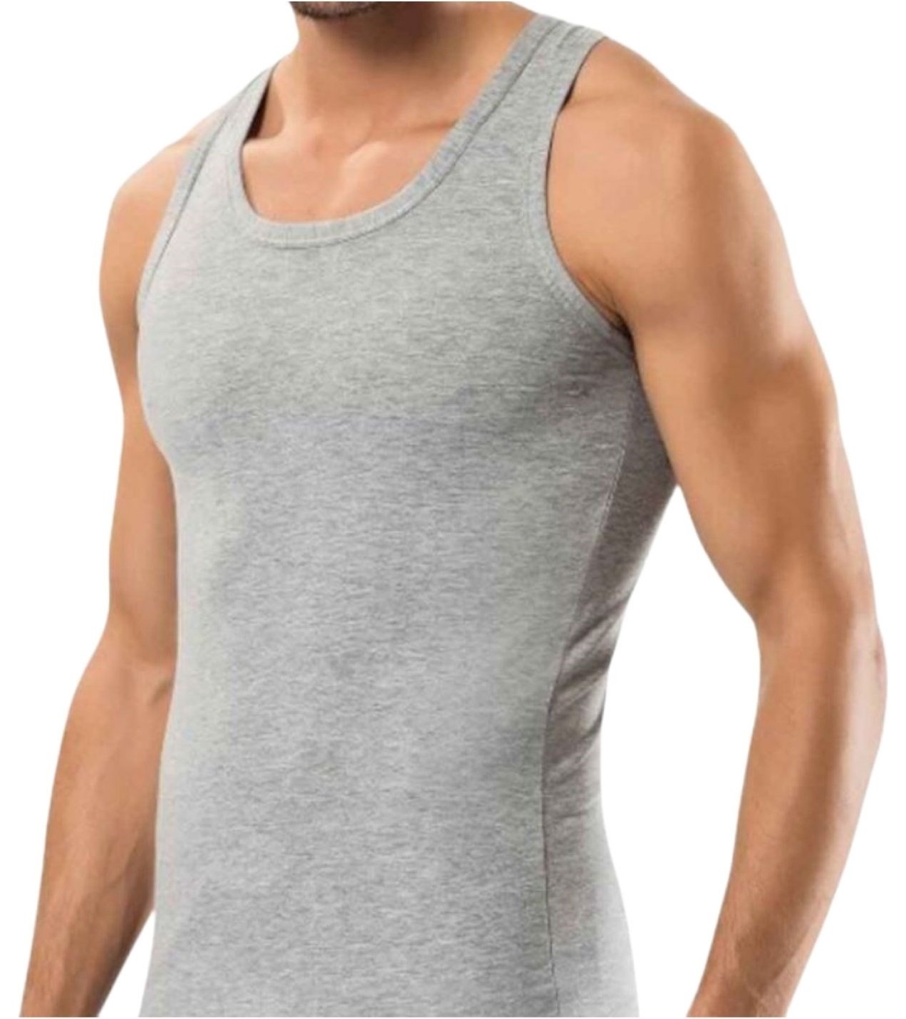 Maruf Shop 3 Adet Erkek Slim Fit Dar Kalıp Likralı Penye Sporcu Atleti(Rambo Atleti) görsel 4
