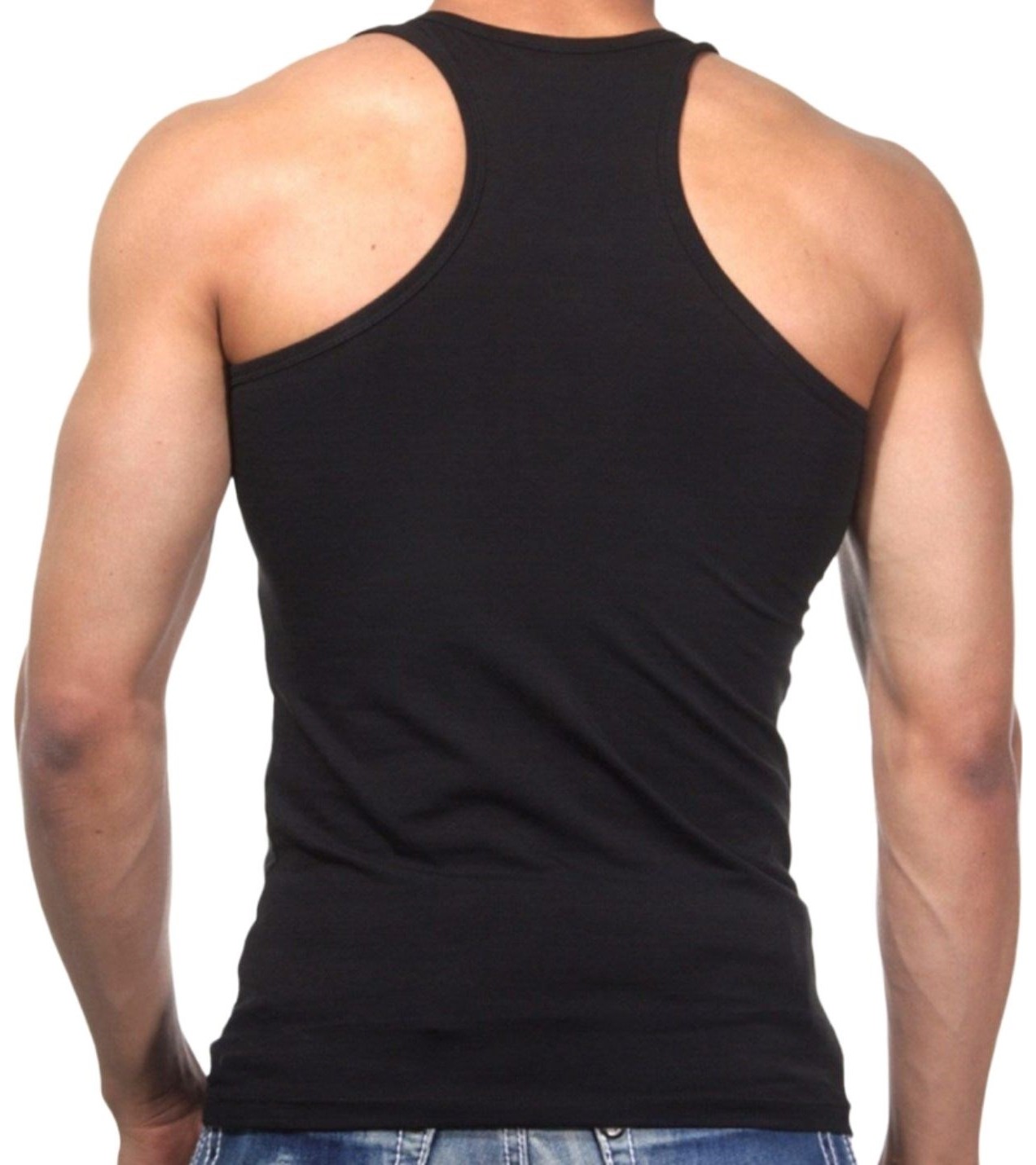 Maruf Shop 3 Adet Erkek Slim Fit Dar Kalıp Likralı Penye Sporcu Atleti(Rambo Atleti) görsel 5