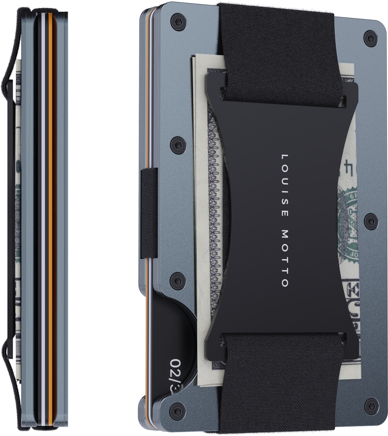 Louise Motto - Cardx - Burano Strap - Yeni Nesil Minimalist Cüzdan & Kartlık Premium Malzeme, Rfıd Korumalı- Siyah