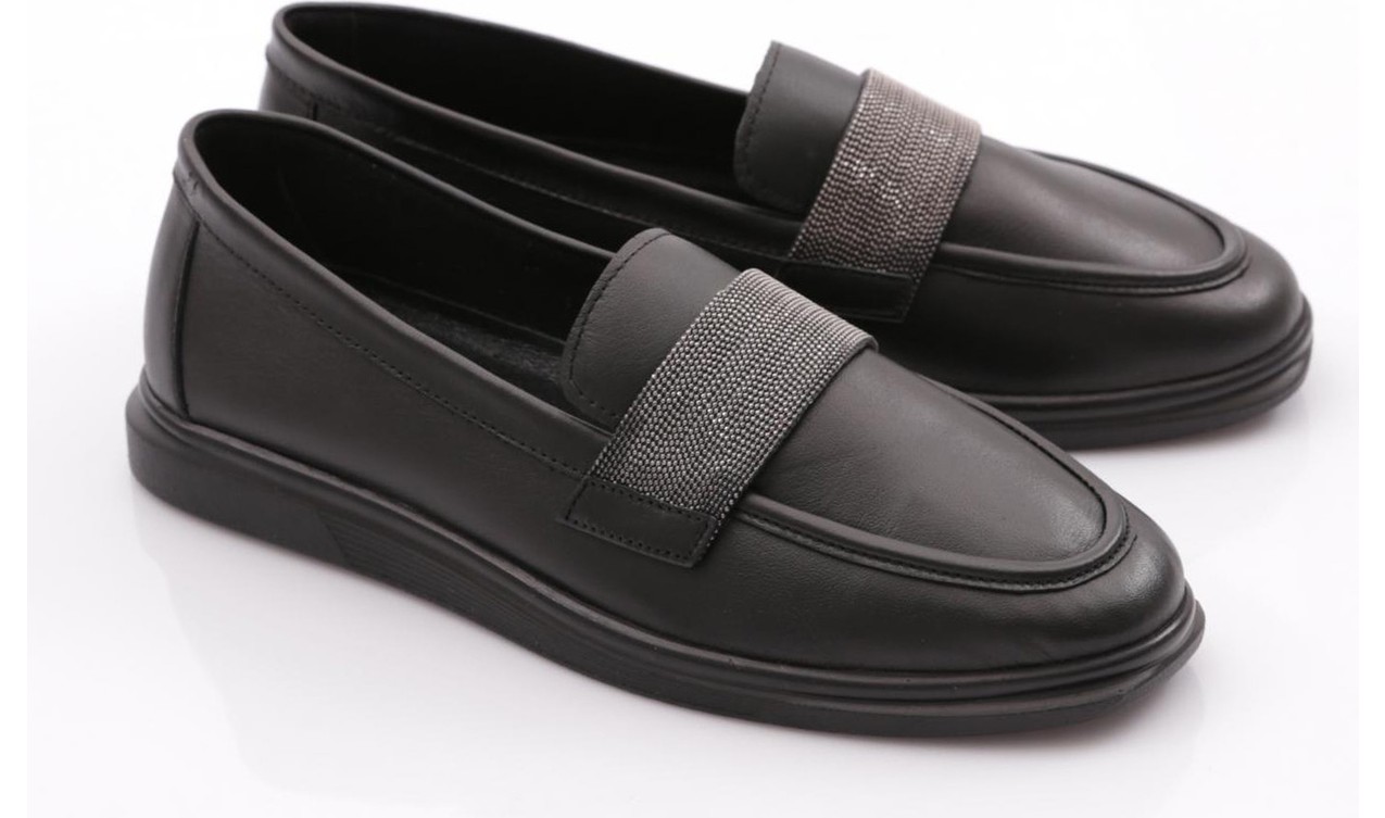 DGN 981S Kadin Şeritli Loafer Ayakkabı görsel 6