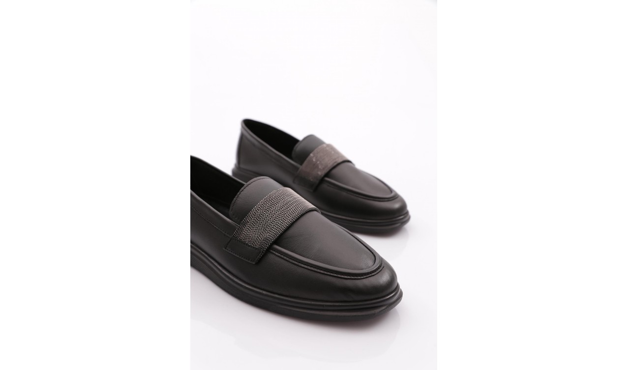 DGN 981S Kadin Şeritli Loafer Ayakkabı görsel 8