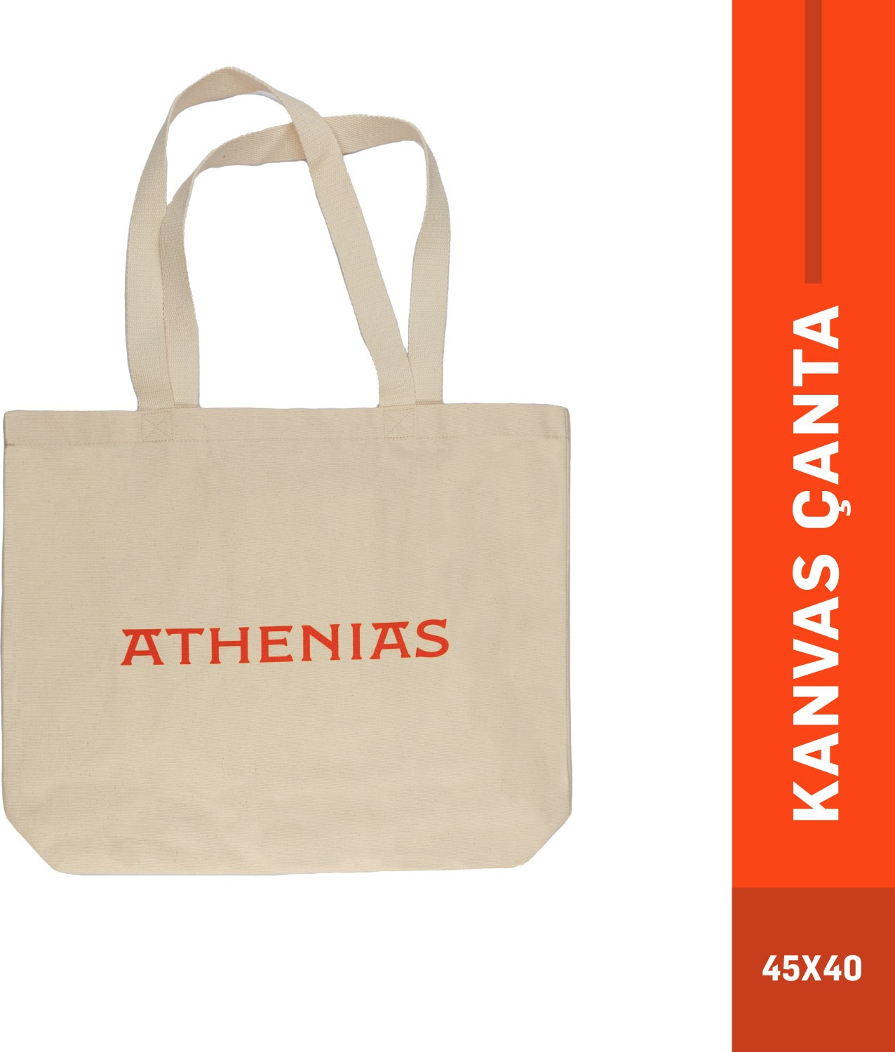 ATHENIAS Kanvas Kumaş Çanta Plaj ve Çok Amaçlı