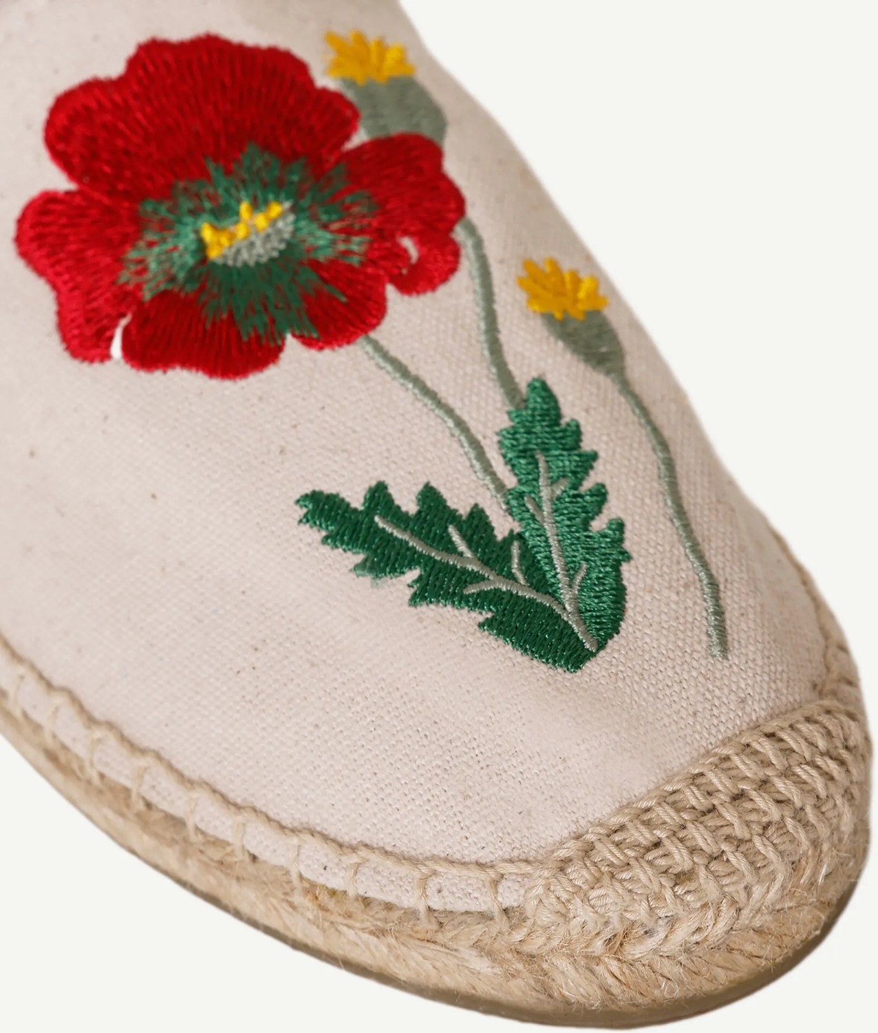 Yargıcı Çiçek Desenli Nakış İşleme Espadril görsel 5