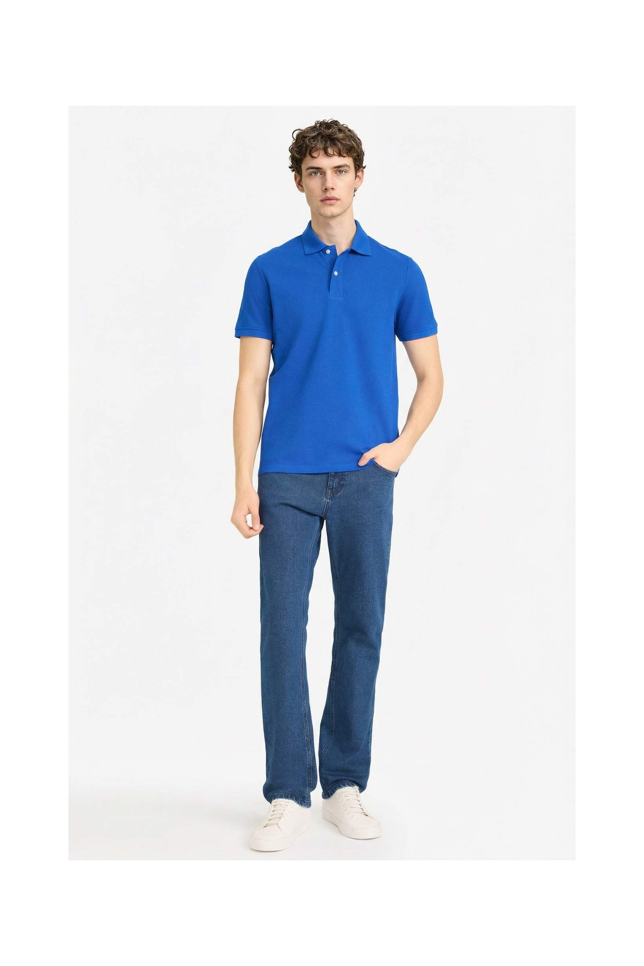 DeFacto %100 Pamuk Regular Fit Polo Tişört E9504AX26SP görsel 2