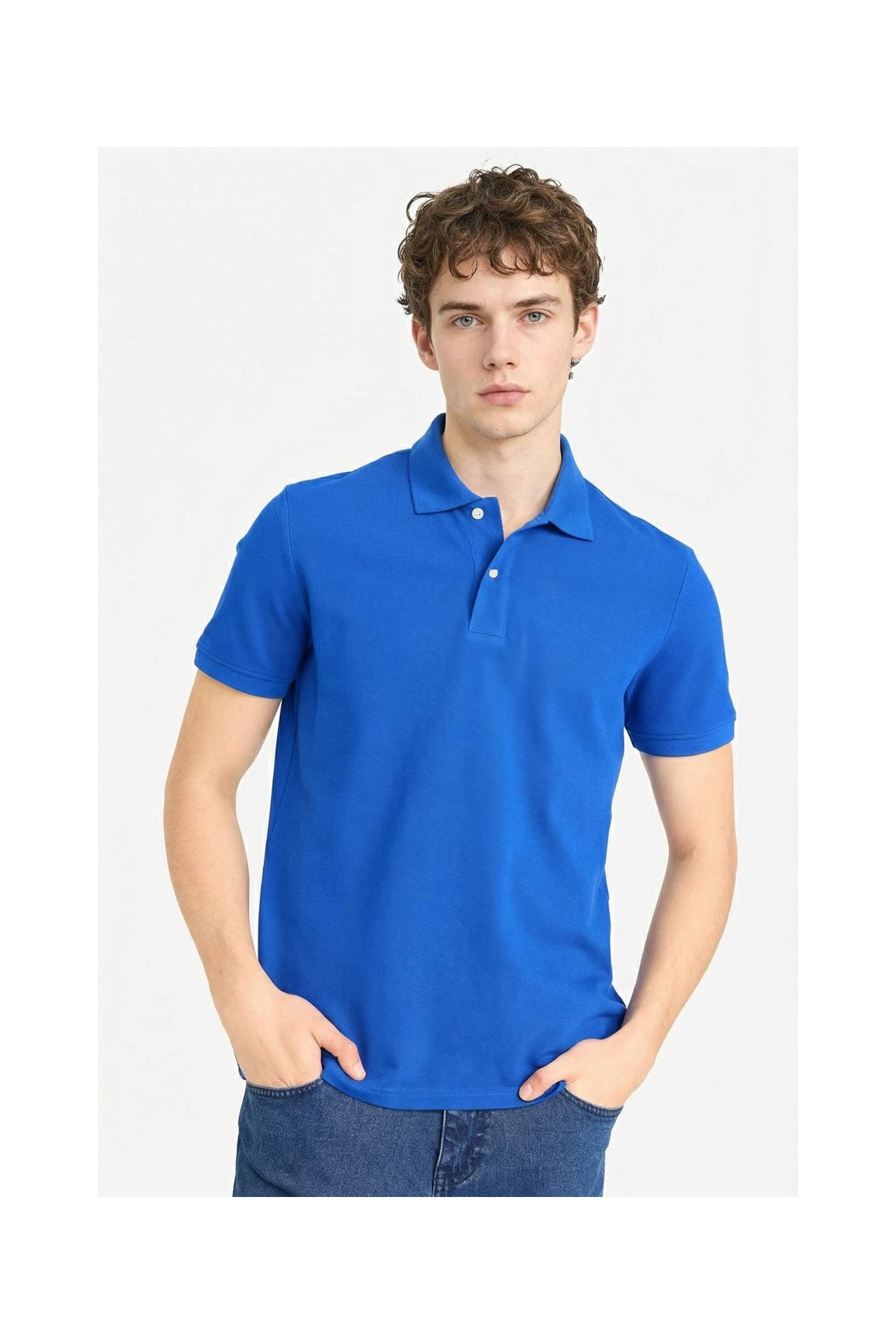DeFacto %100 Pamuk Regular Fit Polo Tişört E9504AX26SP görsel 3