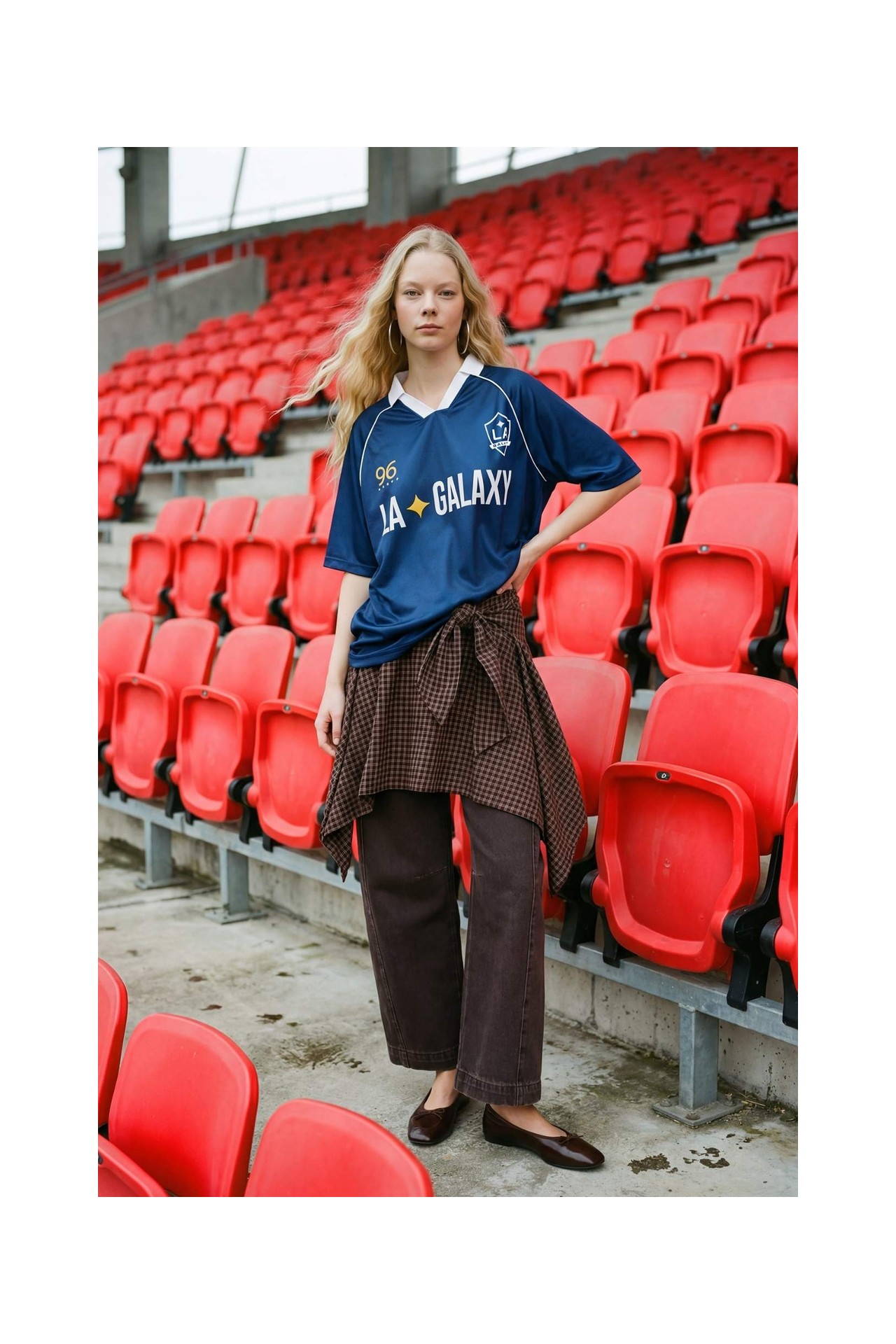 DeFacto MLS Oversize Polo Yaka Tişört G9322AX26SP görsel 2