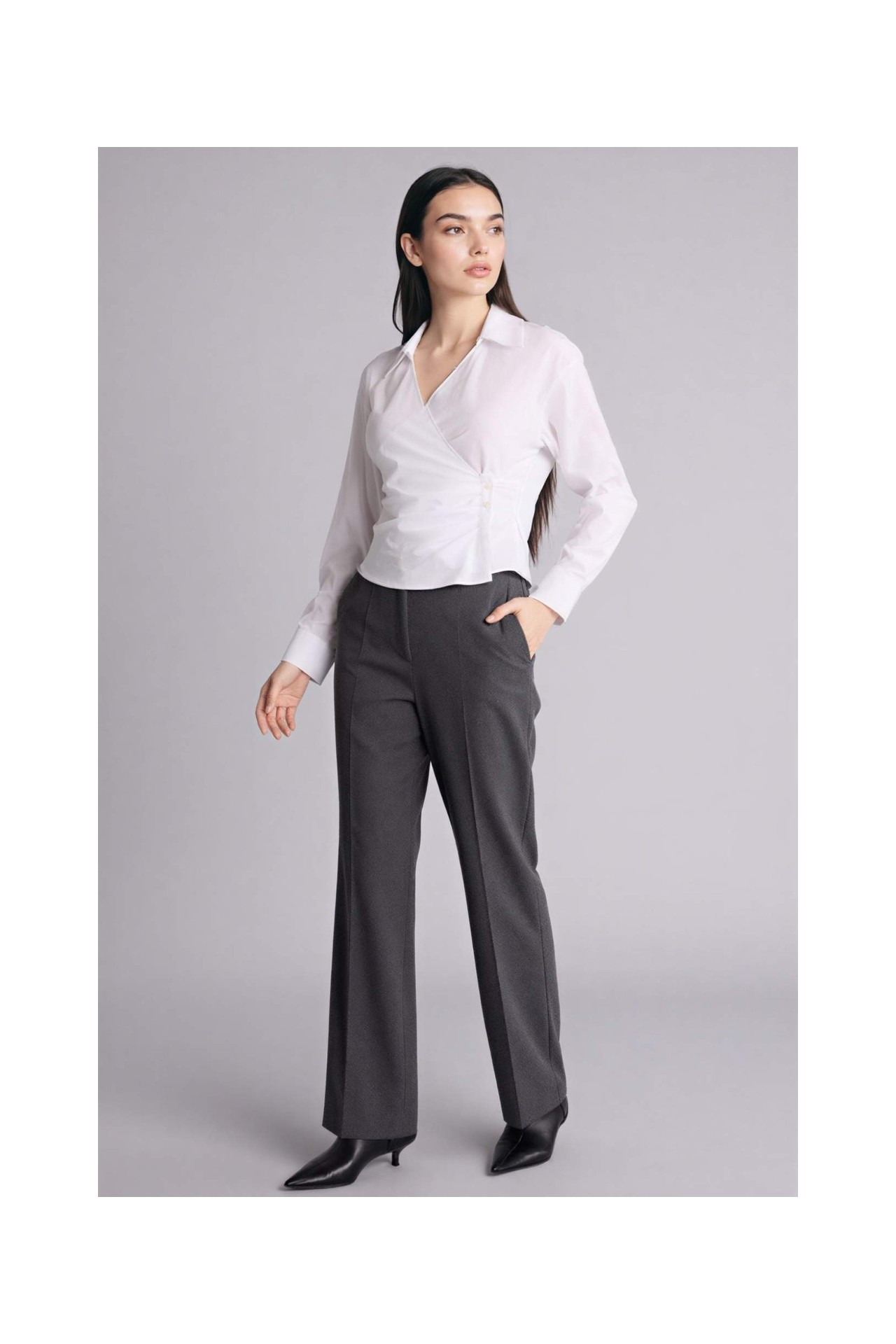 DeFacto Straight Fit Normal Bel Düz Paça Pantolon F7380AX26SP görsel 7