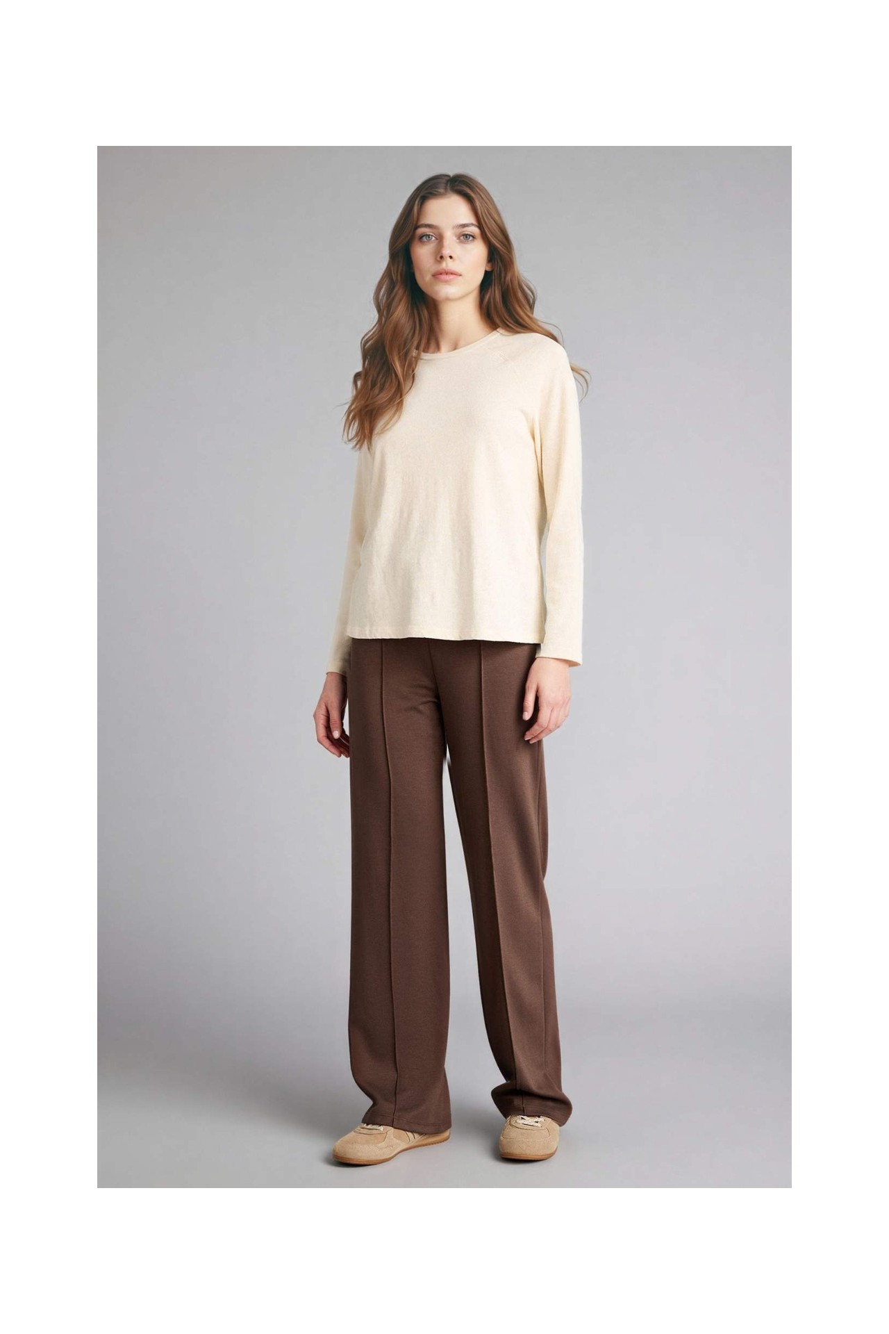 DeFacto Regular Fit Beli Lastikli Pantolon F5118AX26SP görsel 2