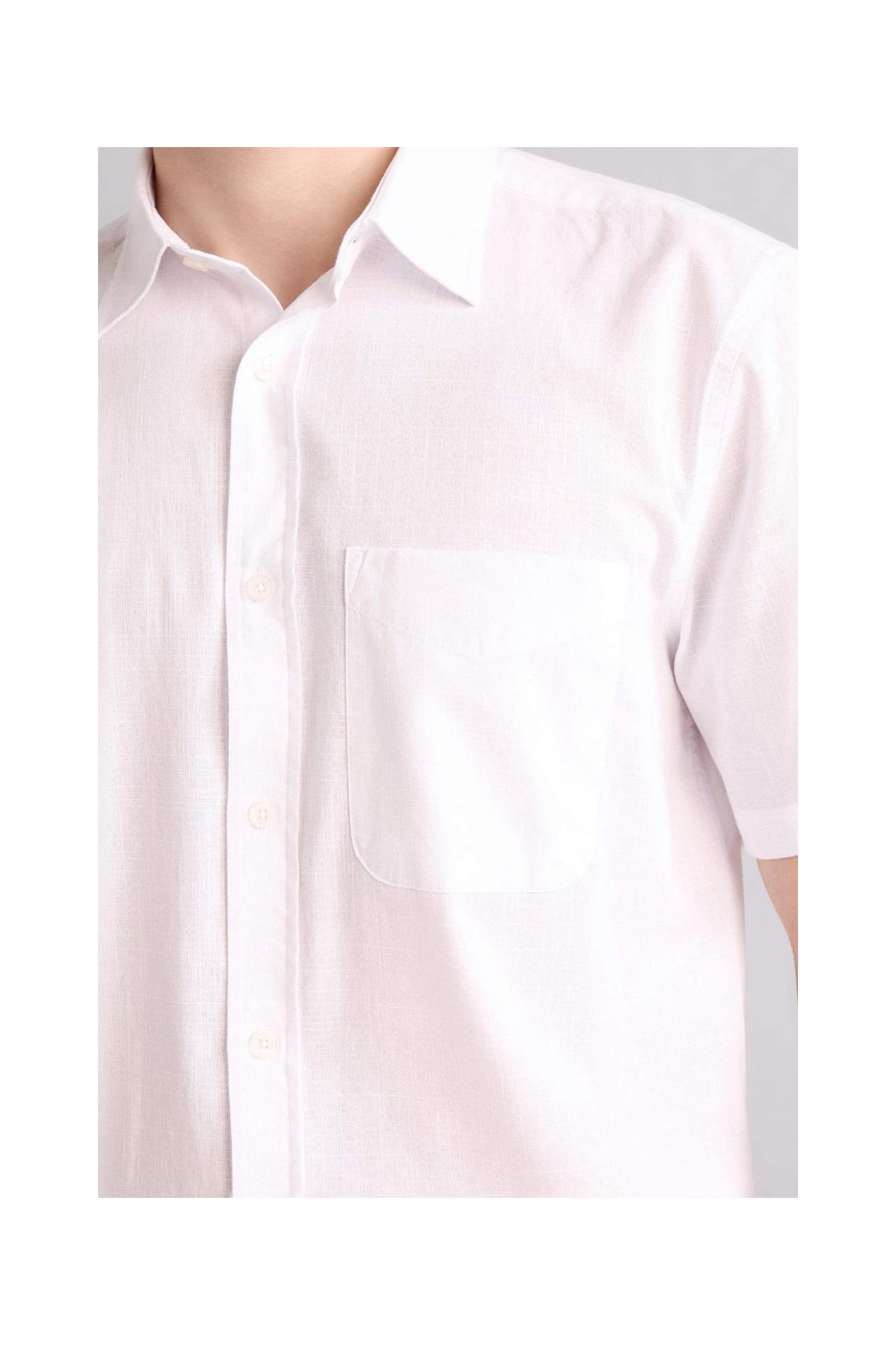 DeFacto %100 Pamuk Regular Fit Polo Yaka Kısa Kollu Kahverengi Gömlek D7551AX26SP görsel 4