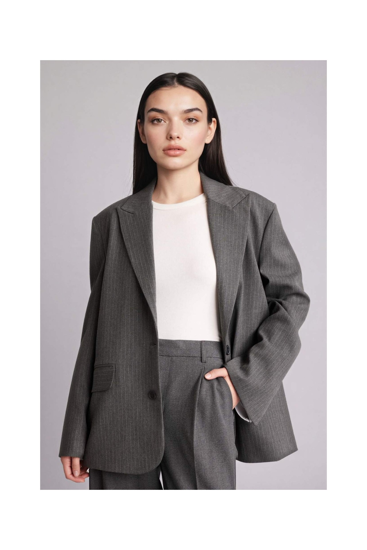 DeFacto Oversize Blazer Ceket G8900AX26SP görsel 4