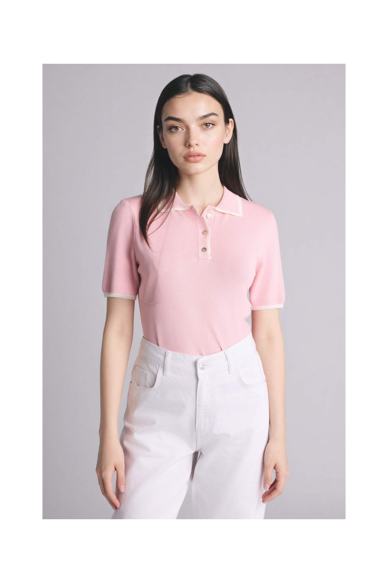 DeFacto Fitted Polo Yaka Kısa Kollu Triko Tişört C1498AX26SP