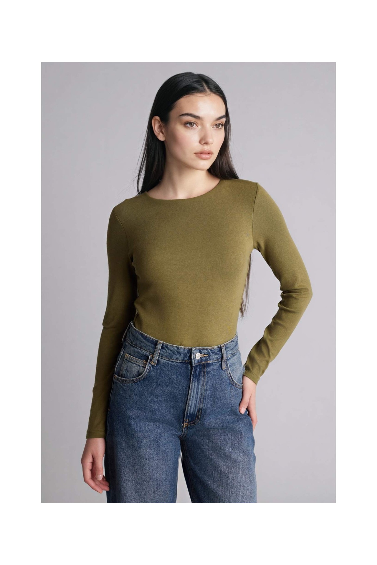 DeFacto Slim Fit Basic Modal Tişört G8256AX26SP