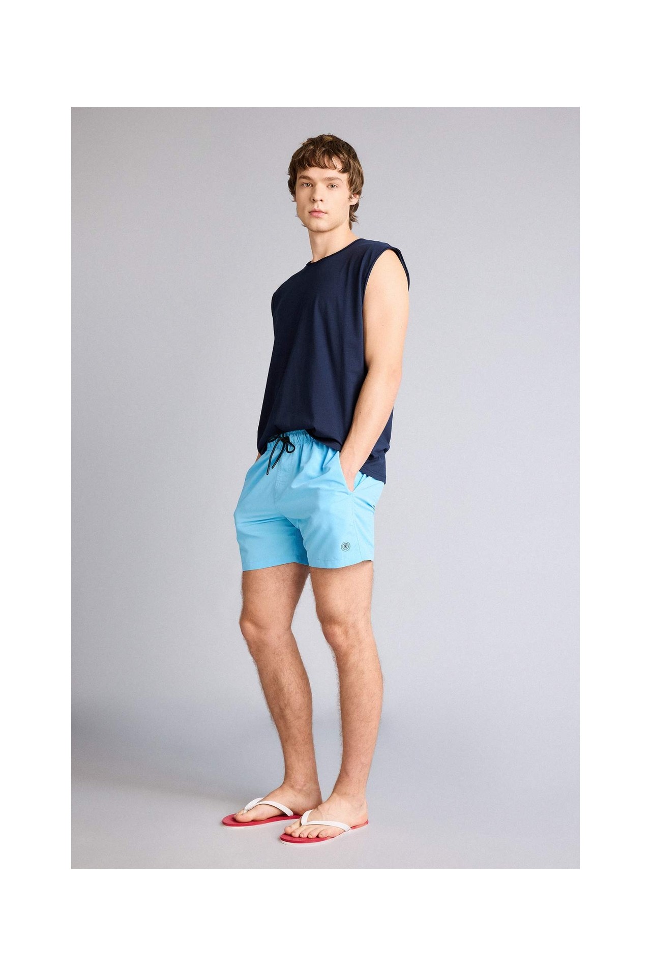 DeFacto Su İtici File Astarlı Kısa Boy Deniz Şortu N0131AZ26HS görsel 2