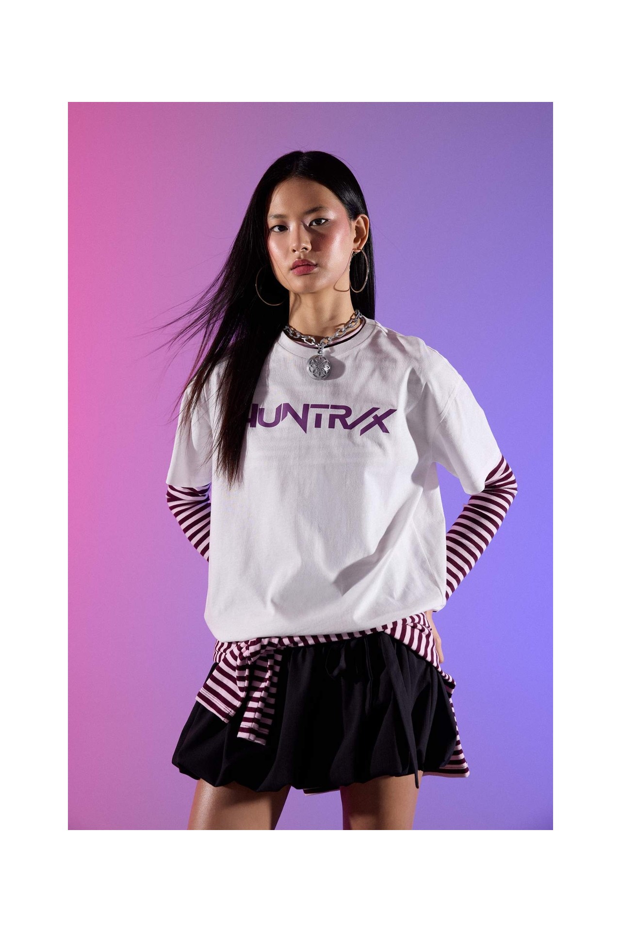DeFacto %100 Pamuk Kpop - Demon Hunters Oversize Tişört H0526AX26SM