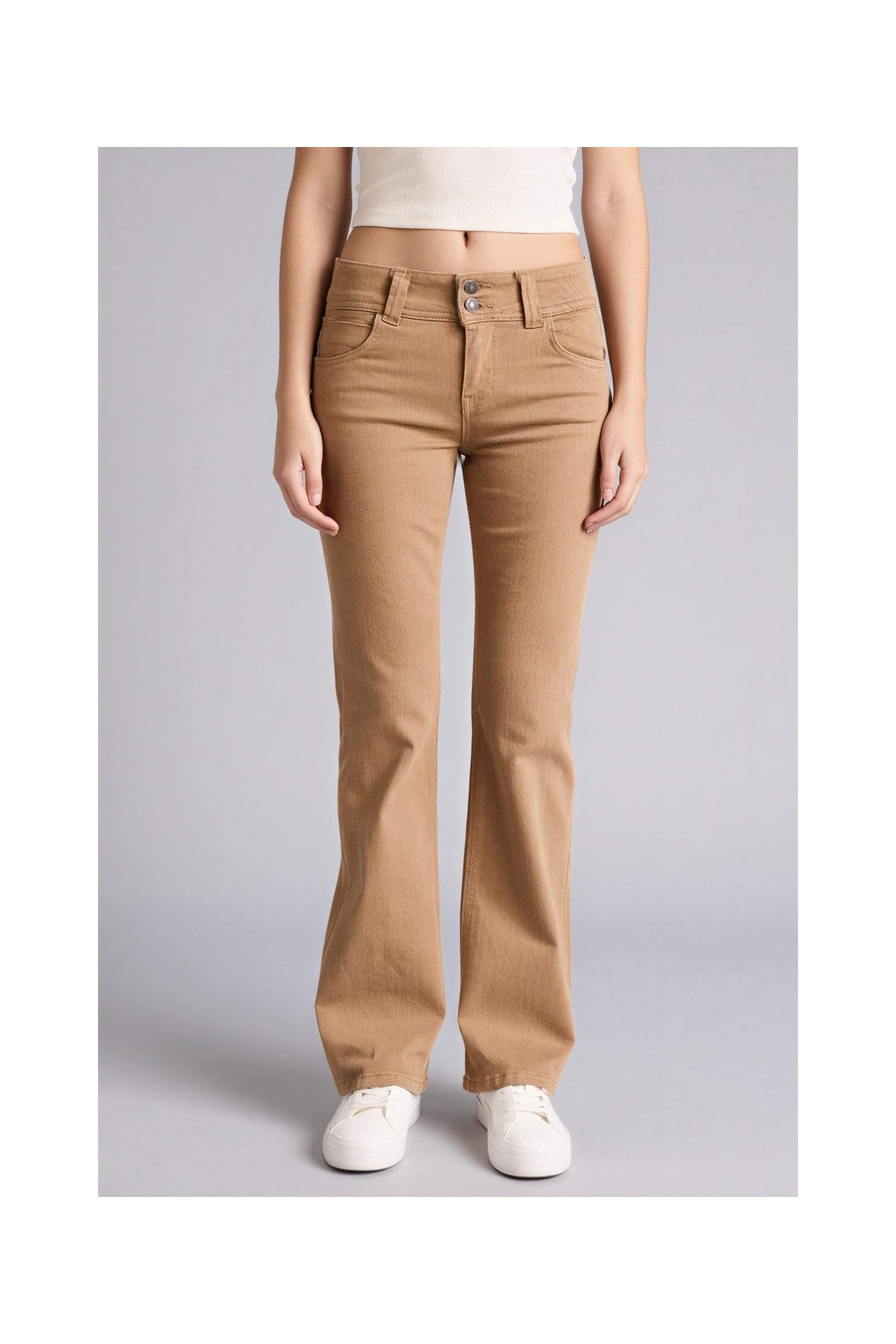 DeFacto Normal Bel Standart Boy Gabardin Pantolon G9496AX26SP görsel 2