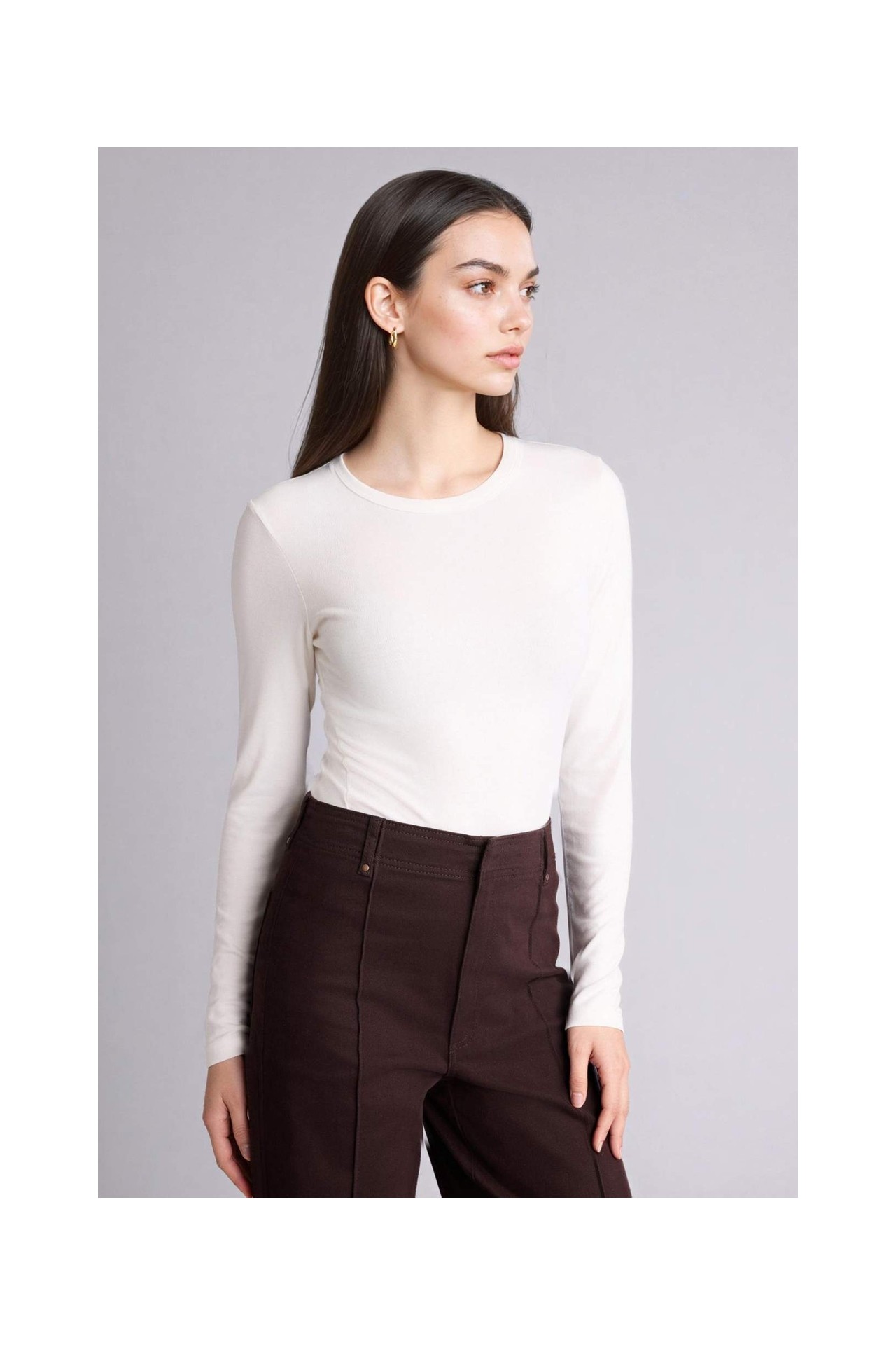 DeFacto Slim Fit Basic Tişört G8729AX26SP görsel 8