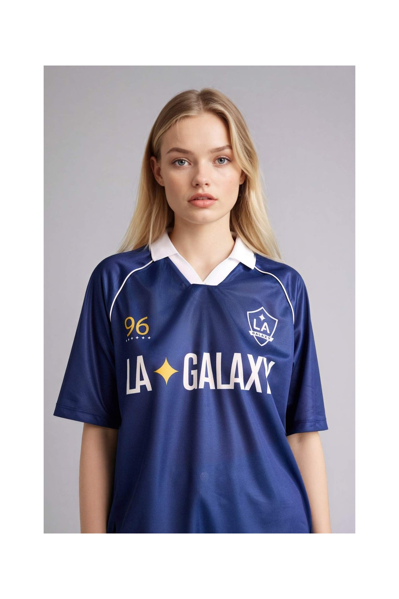 DeFacto MLS Oversize Polo Yaka Tişört G9322AX26SP görsel 5