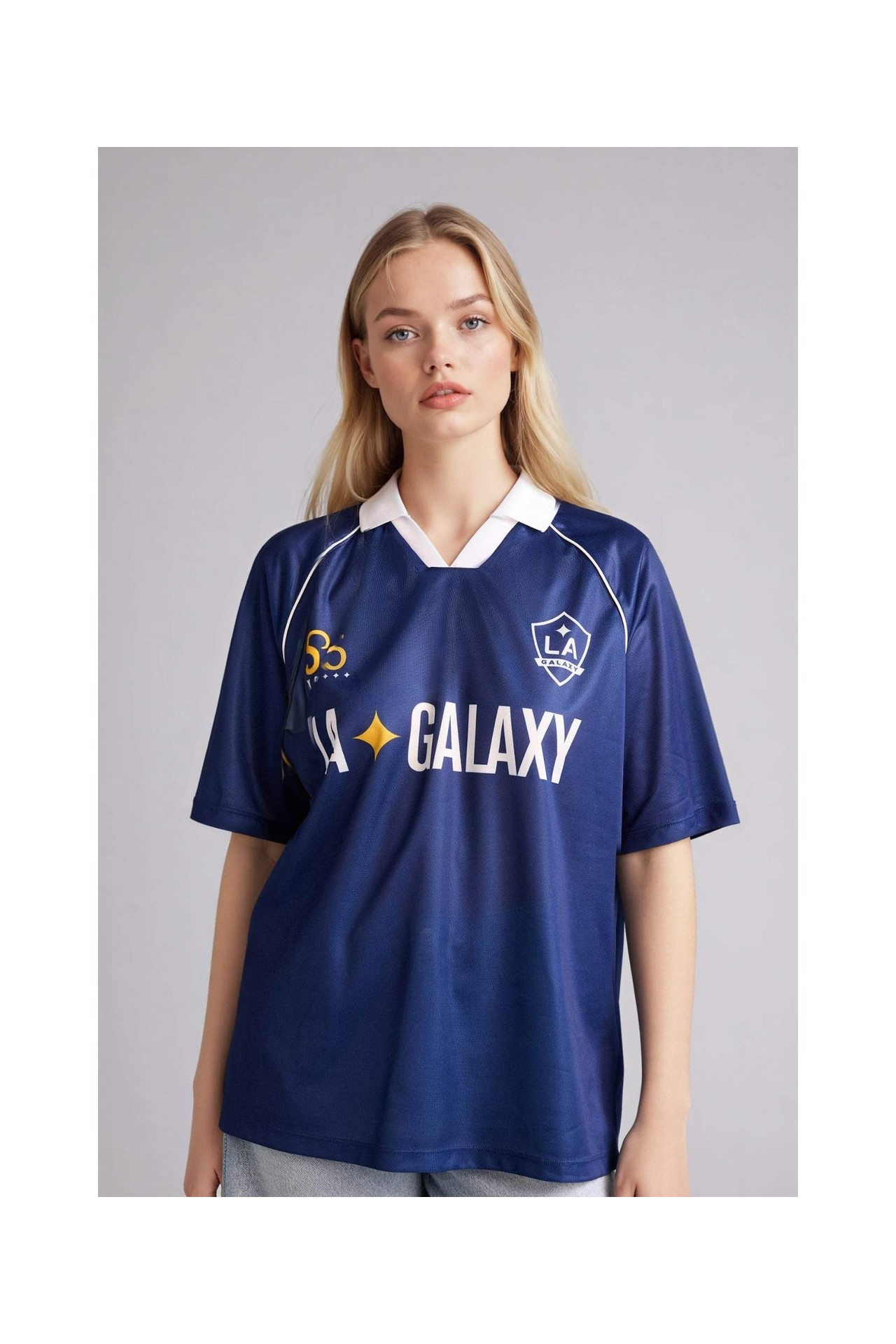 DeFacto MLS Oversize Polo Yaka Tişört G9322AX26SP görsel 7