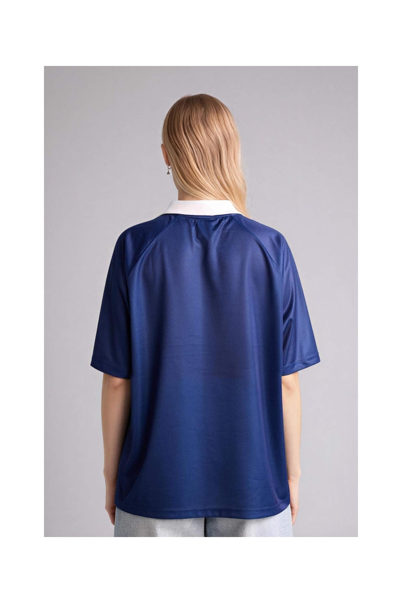 DeFacto MLS Oversize Polo Yaka Tişört G9322AX26SP görsel 8