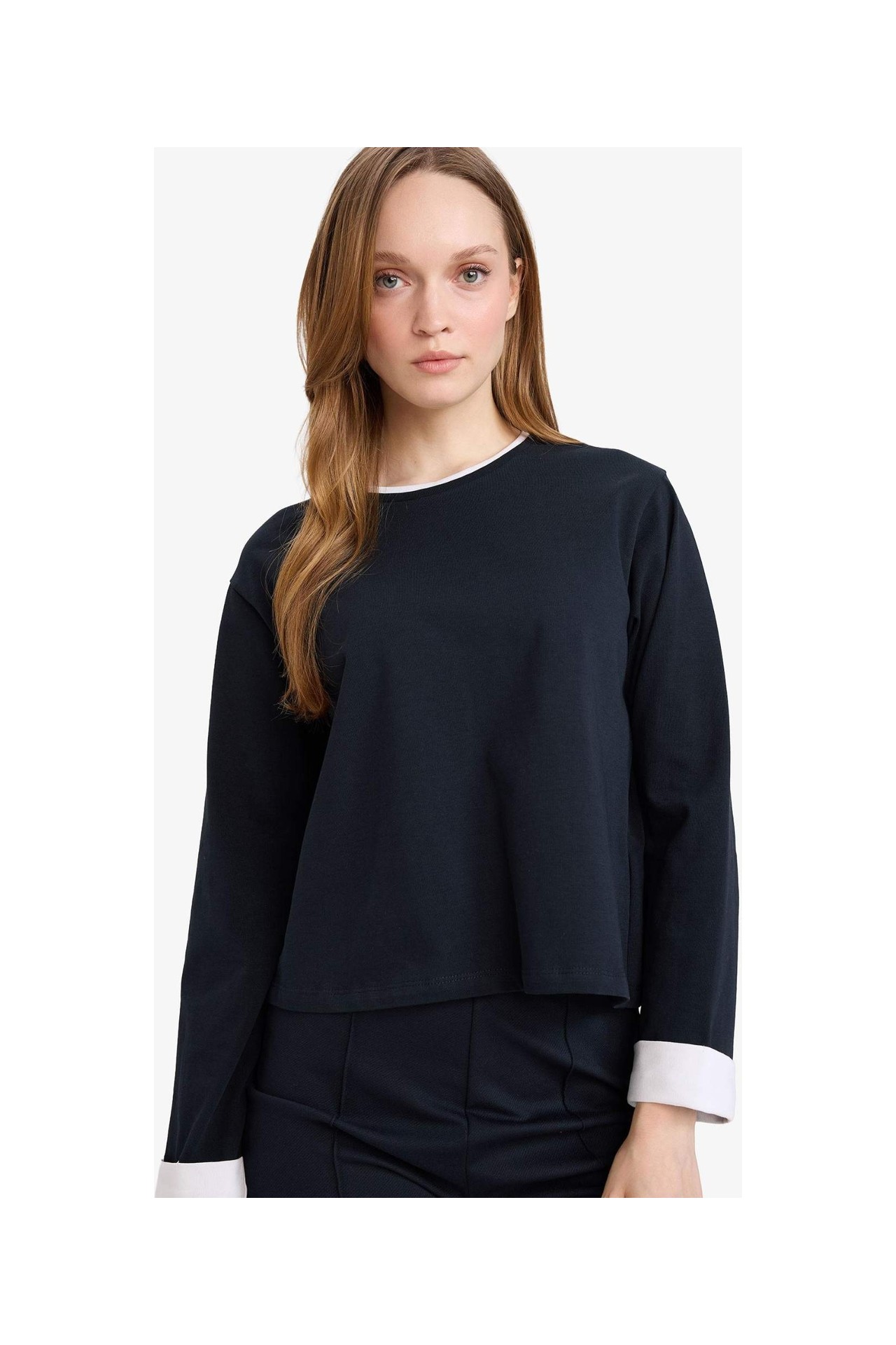 DeFacto %100 Pamuk Loose Fit Tunik G8576AX26SP görsel 3