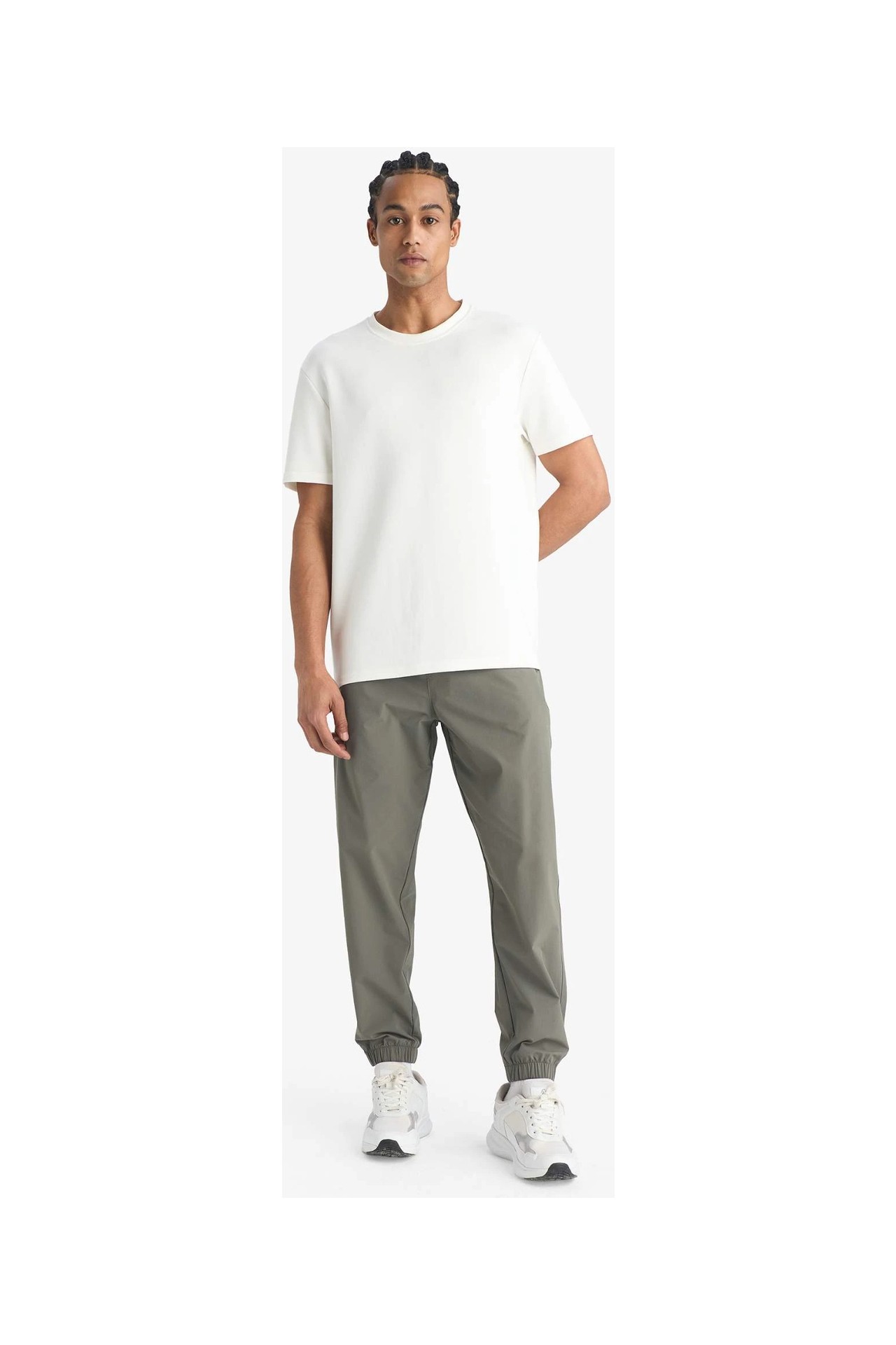 DeFacto Slim Fit Dokuma Jogger F9495AX26SP görsel 7