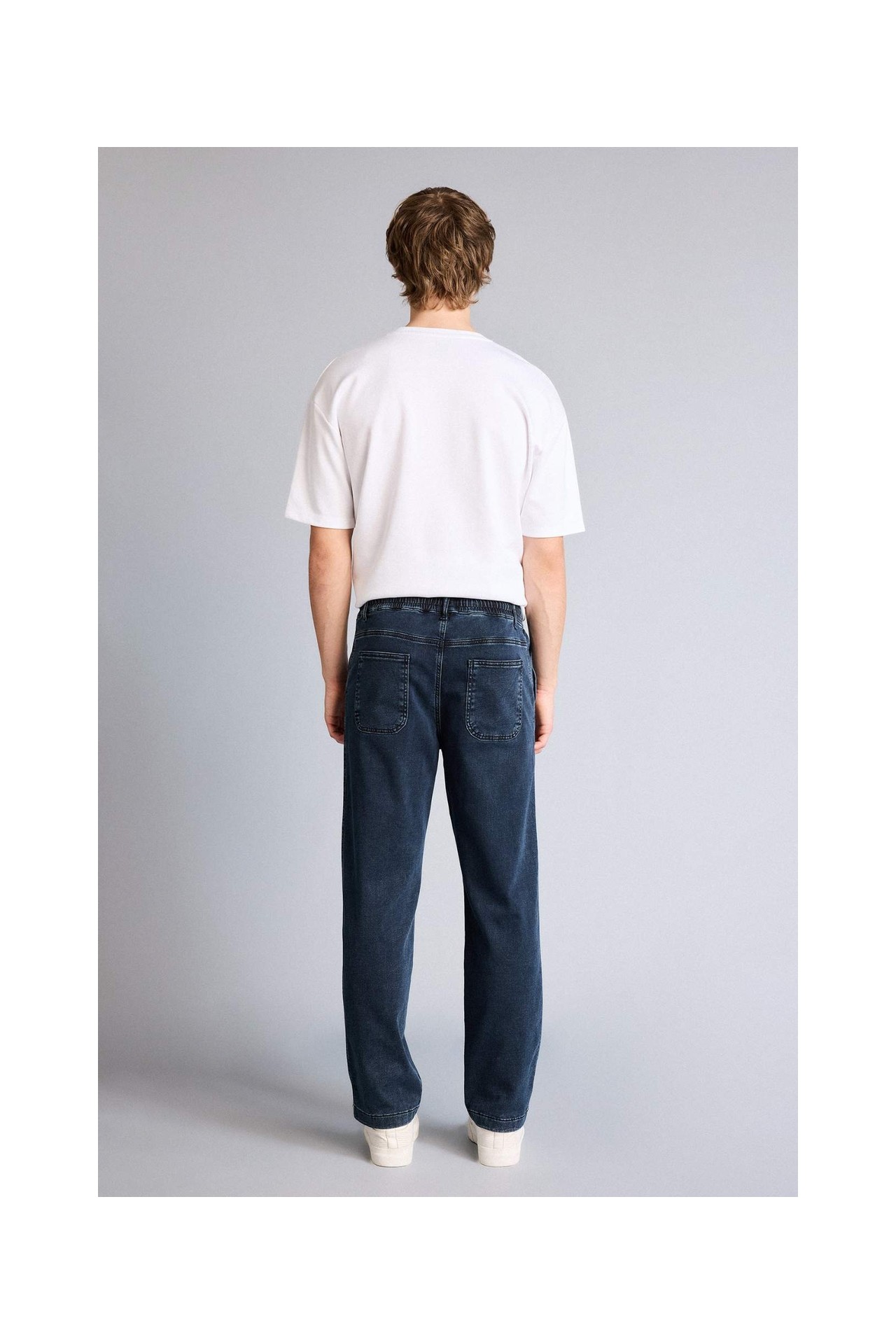 DeFacto Ultra Yumuşak Yumuşak Dokulu Wide Leg Jean Pantolon G9240AX26SP görsel 5