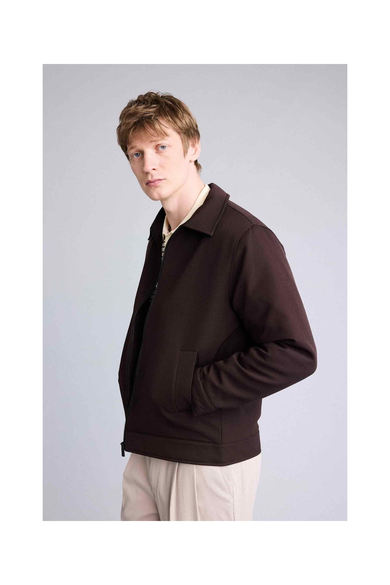 DeFacto Regular Fit Polo Yaka Mont H3994AX26SP görsel 6