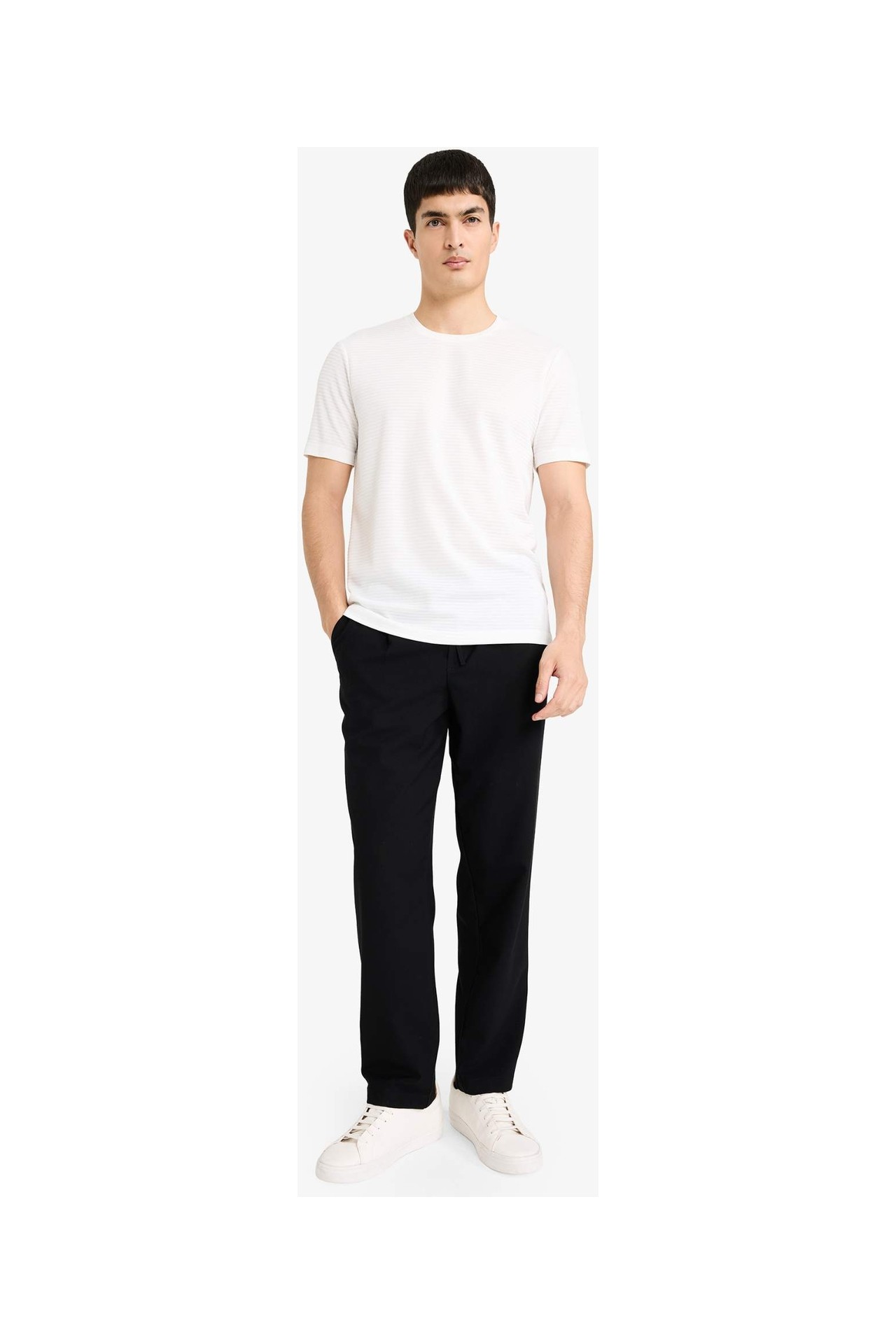 DeFacto Slim Fit Bisiklet Yaka Kısa Kollu Basic Tişört M6608AZ26SP görsel 7