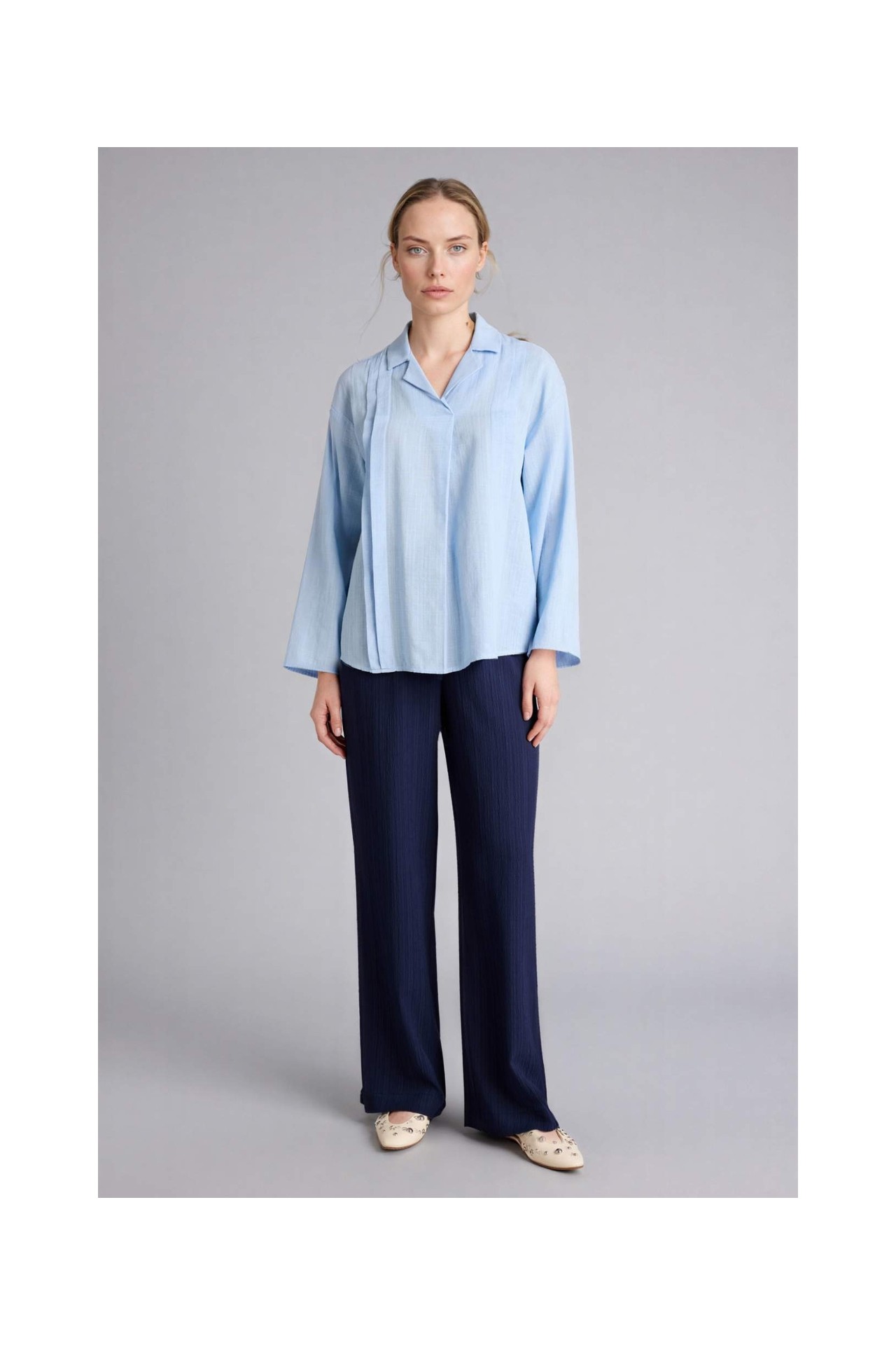 DeFacto Regular Fit Düz Paça Gofre Dokulu Pantolon H0551AX26SP