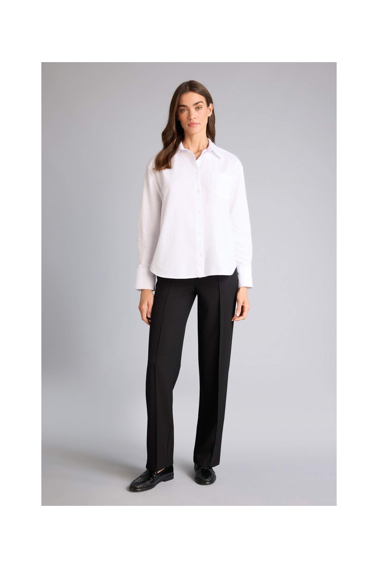 DeFacto %100 Pamuk Oversize Oxford Uzun Kollu Gömlek G9805AX26SP görsel 2