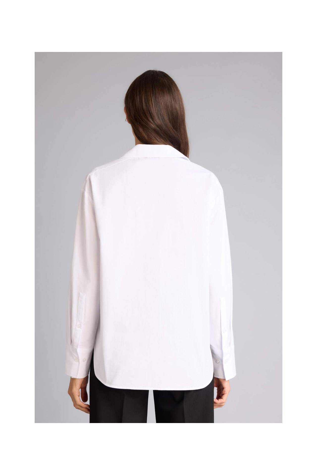 DeFacto %100 Pamuk Oversize Oxford Uzun Kollu Gömlek G9805AX26SP görsel 5